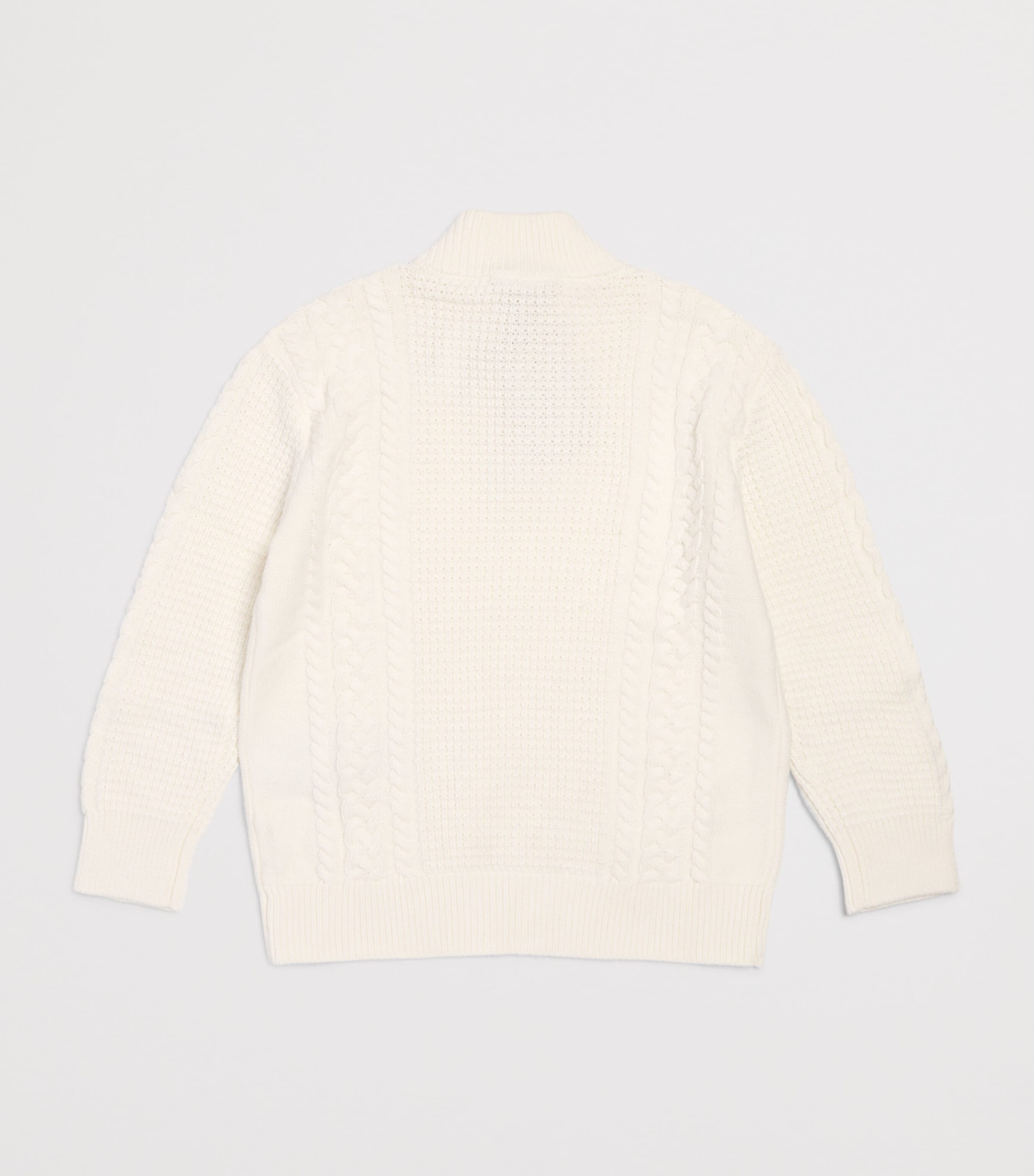 Emporio Armani Kids Cotton-Blend Sweater (4-16 Years) White Sand Image 2