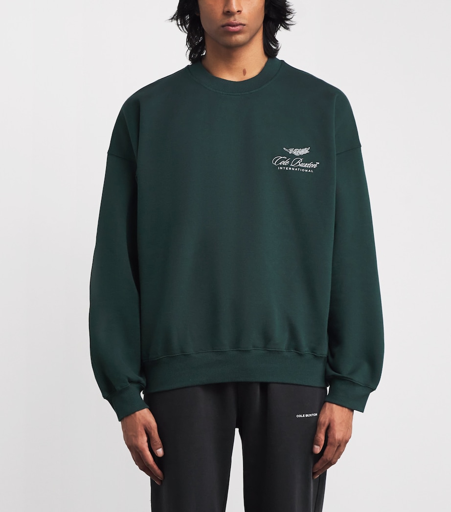 Cotton Logo Sweatshirt FOREST GREEN 610 Image 3
