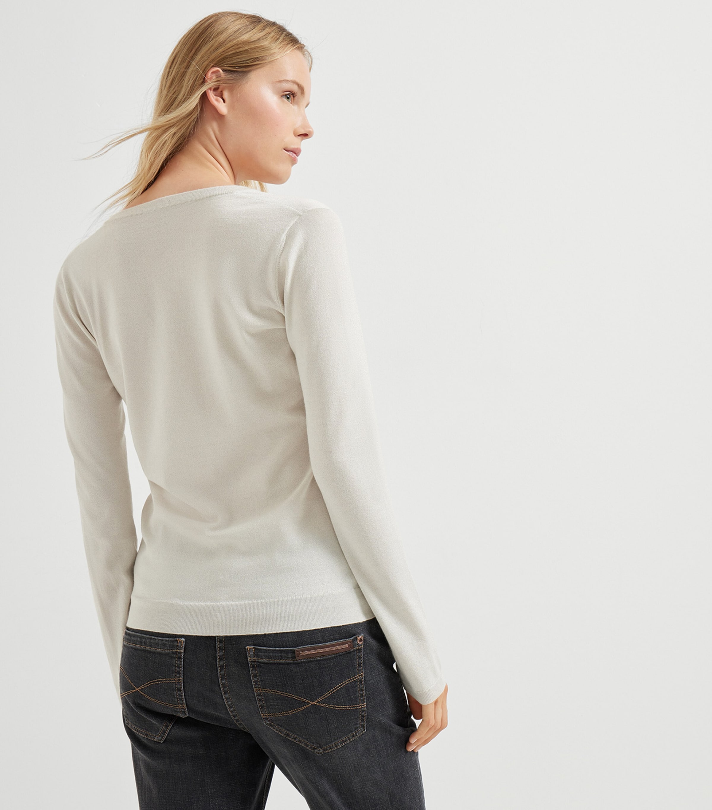Brunello Cucinelli Womens Cashmere-Silk-Blend Sweater Image 3