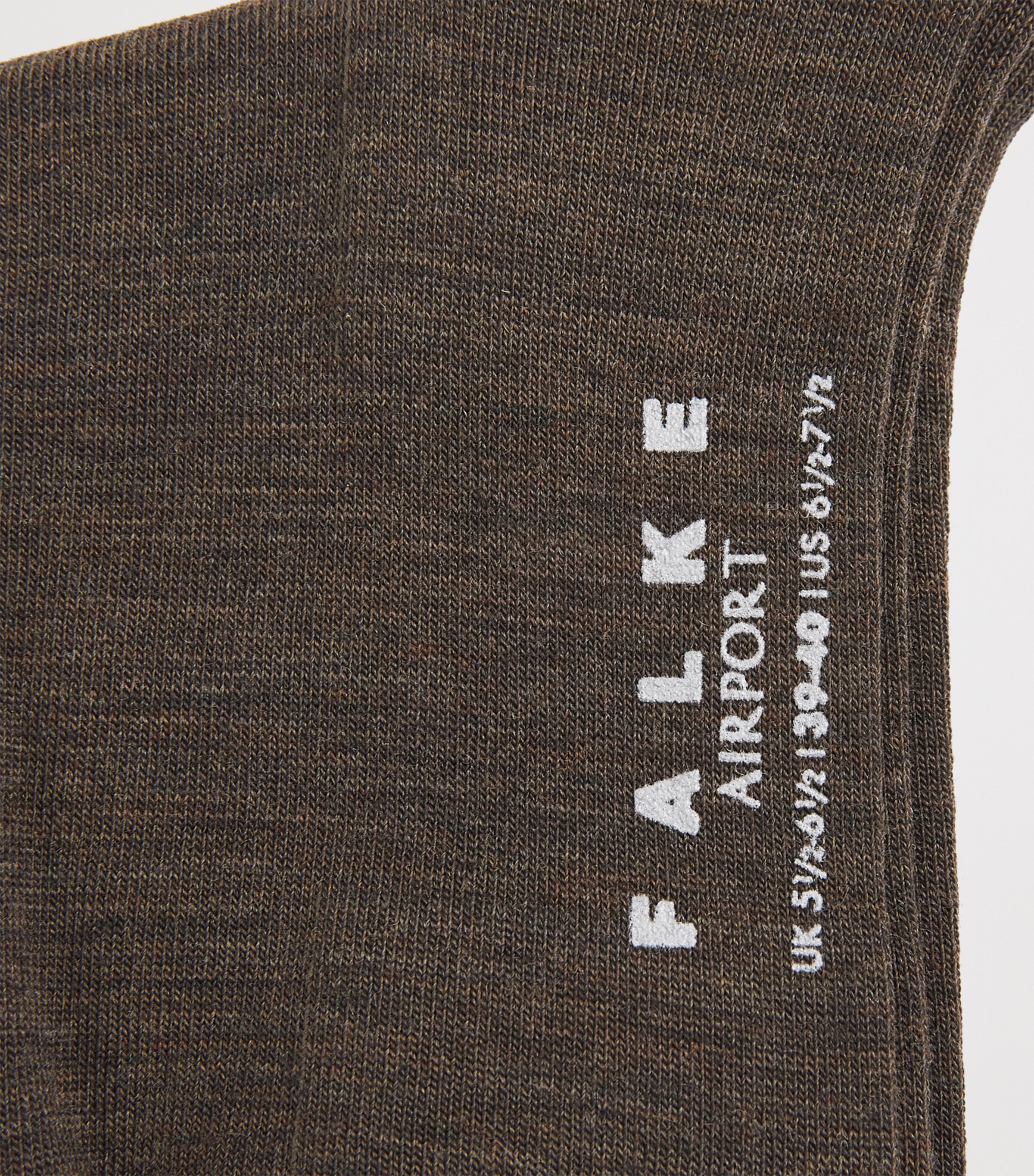 Falke Mens Virgin Wool-Blend Airport Socks Brown Mel Image 2
