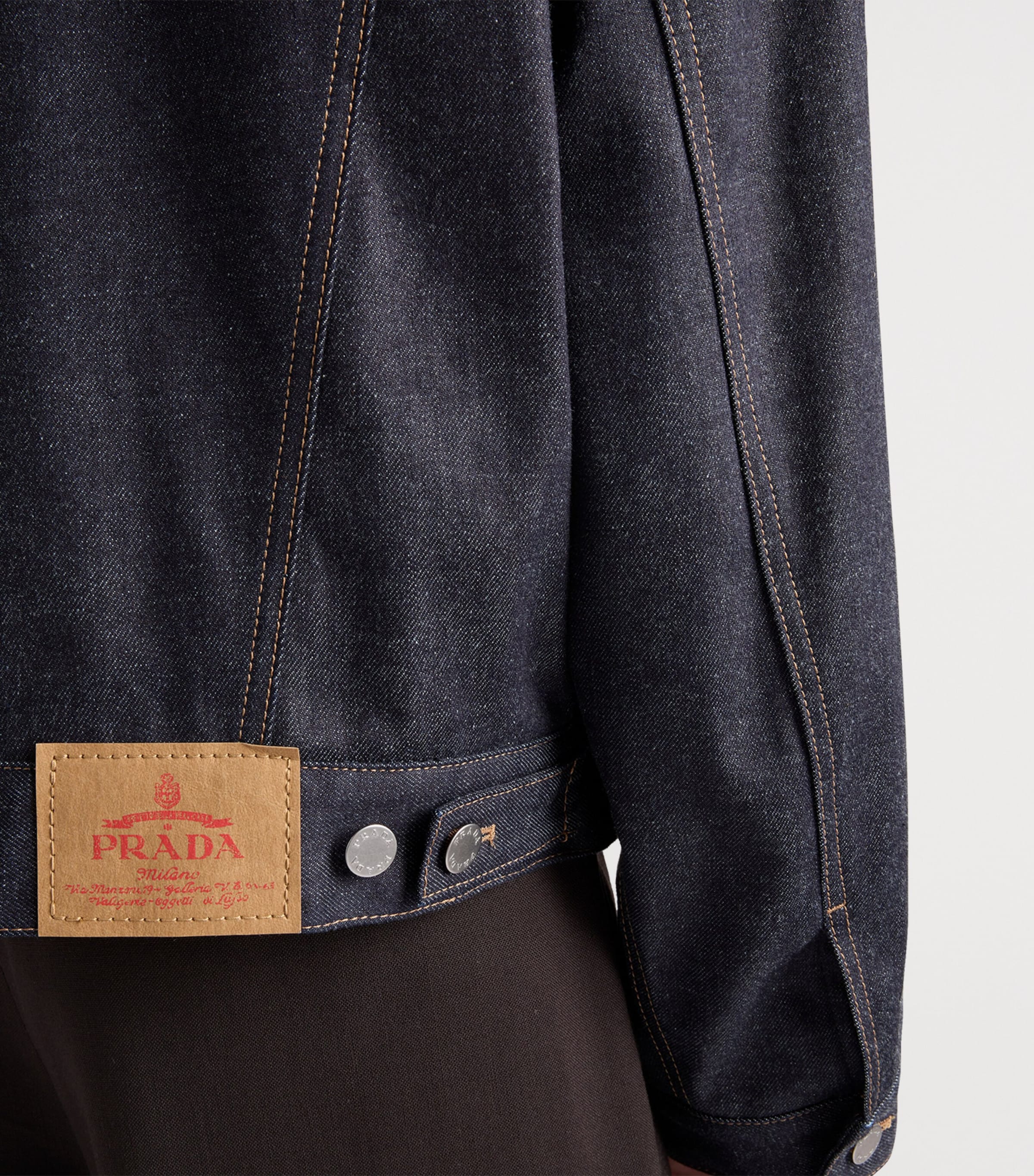 Prada Mens Denim-Suede Shirt Jacket Image 3