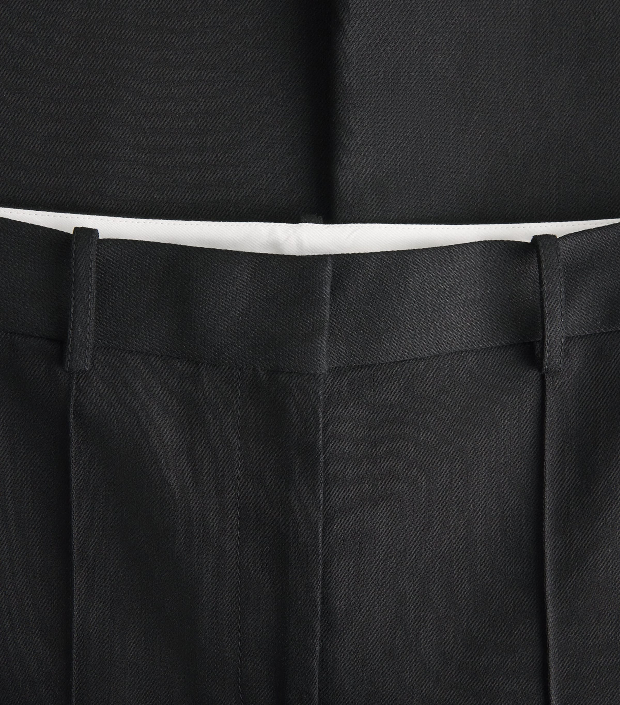 Adam Lippes Womens Denim Deeda Tailored Trousers Black Image 6
