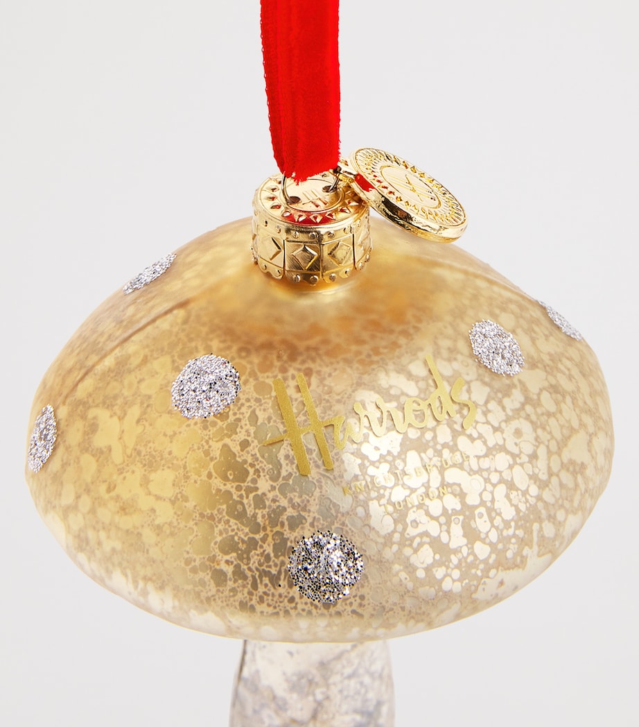 Harrods Glass Mushroom Tree Decoration Pale Gold Image 2