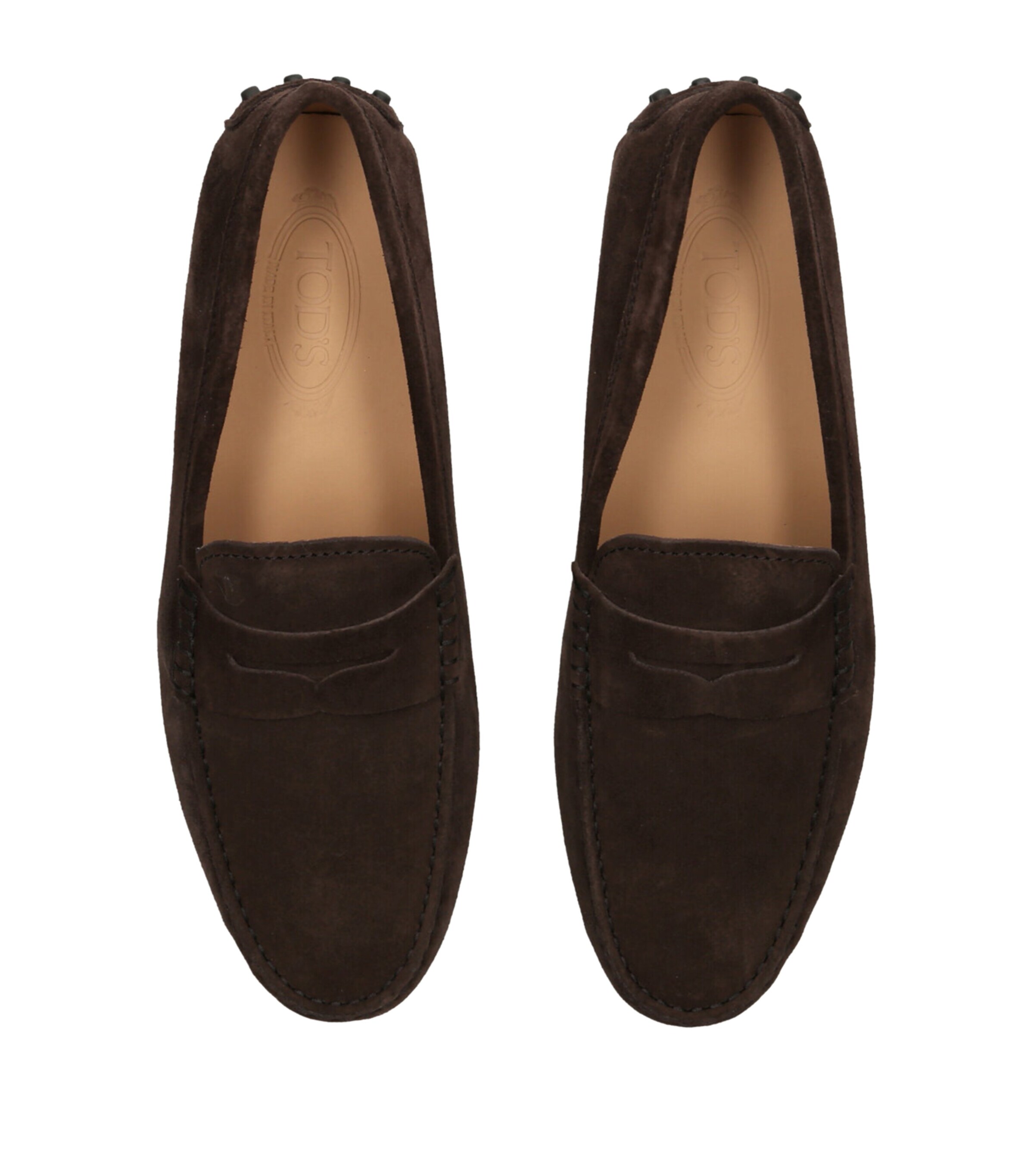 Suede Penny Driving Shoes DARK BROWN Image 4
