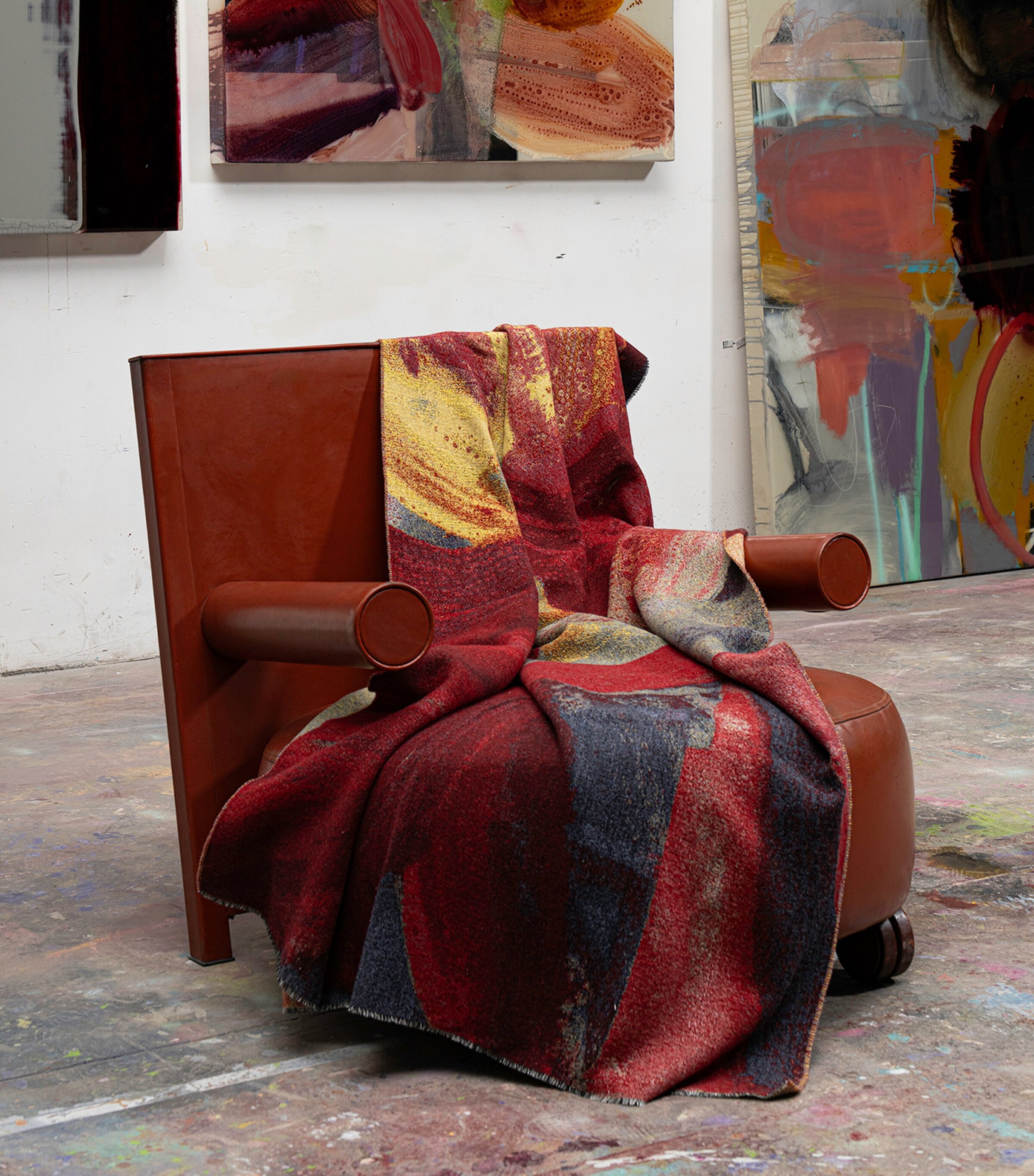 Somma Merino Wool-Cashmere Bliss Throw (130cm x 185cm) Red Image 3