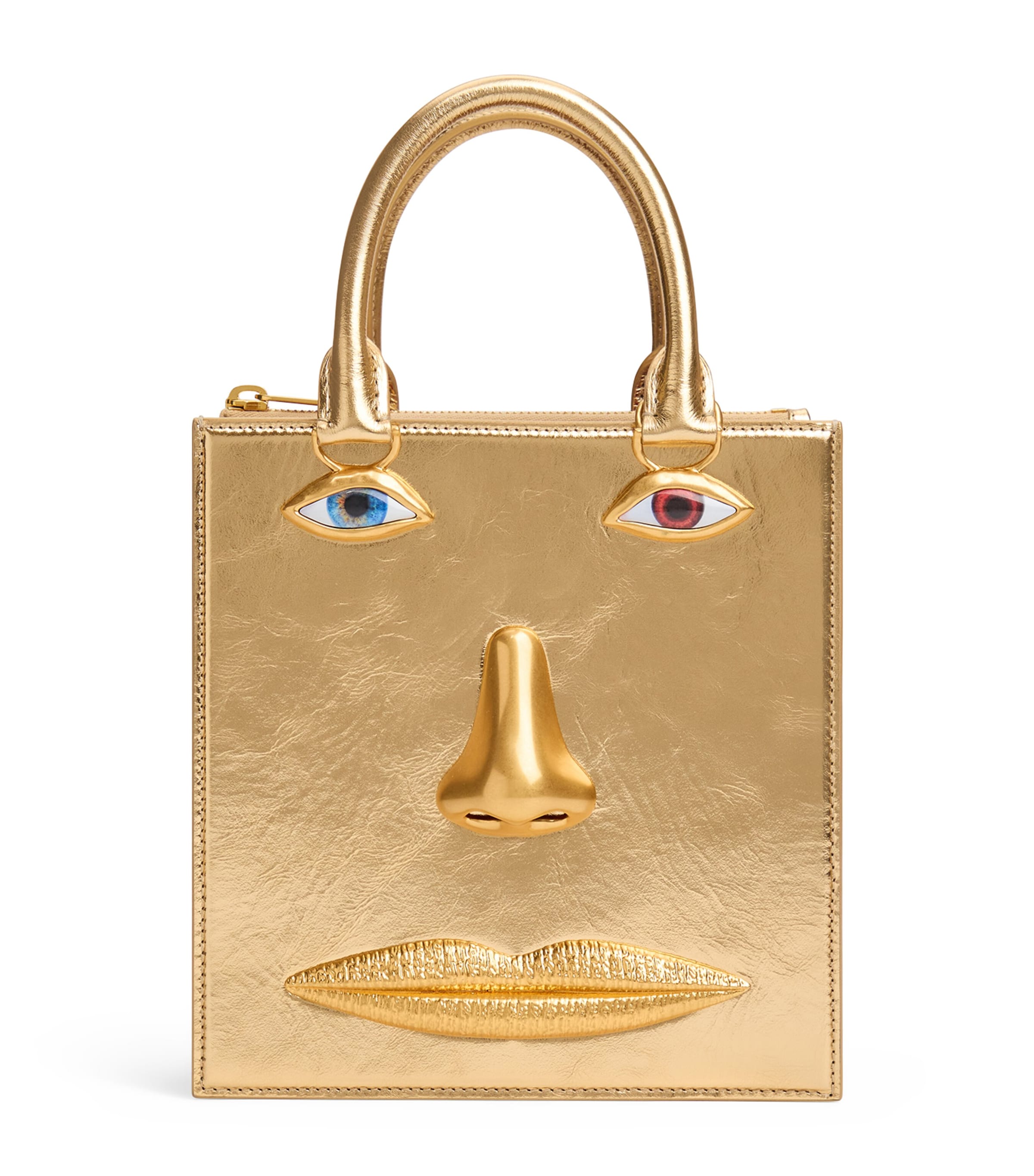 Leather Anatomy Top-Handle Bag 001GOLD Image 1