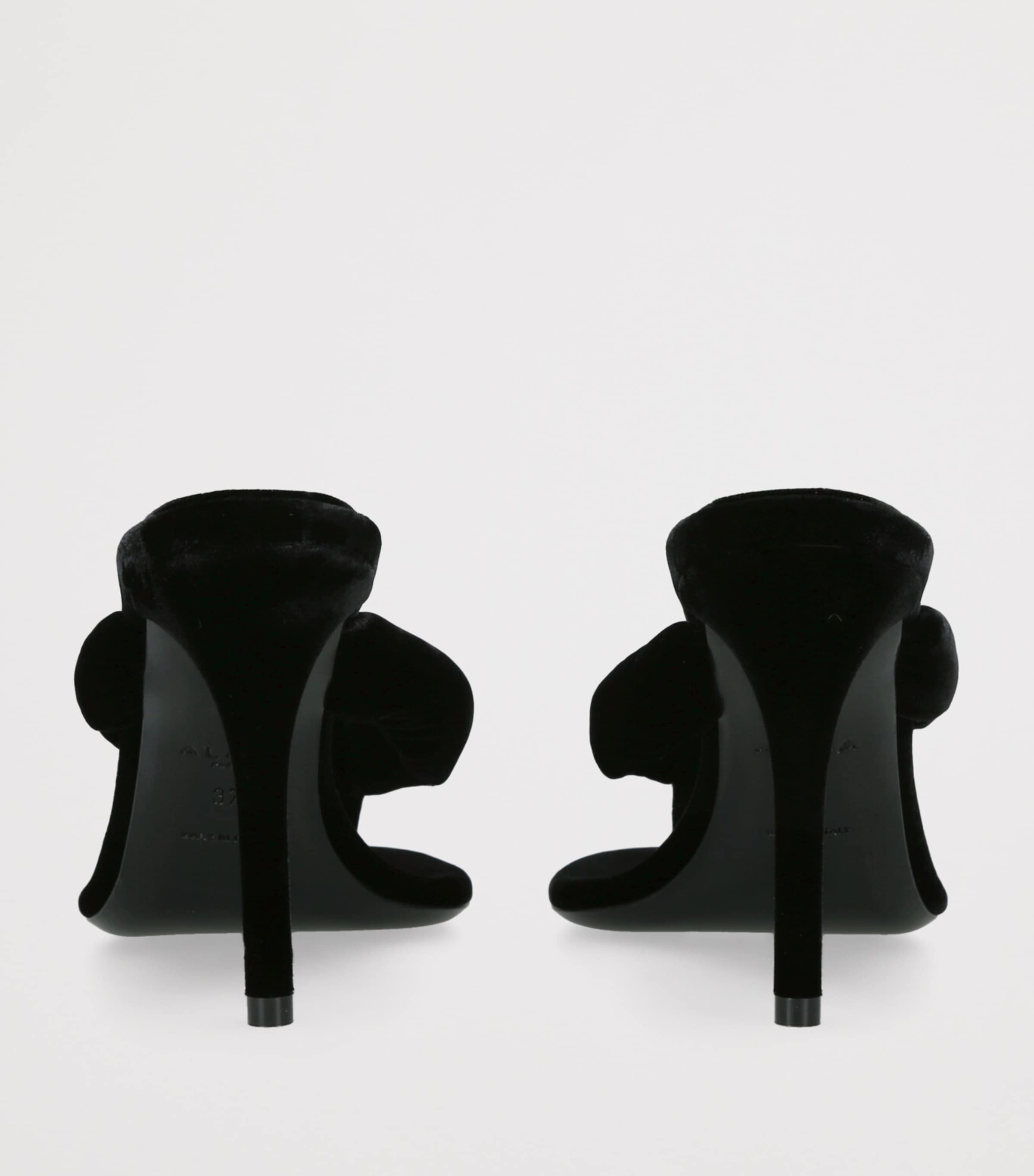 Velvet Thong Sandals 90 BLACK Image 2