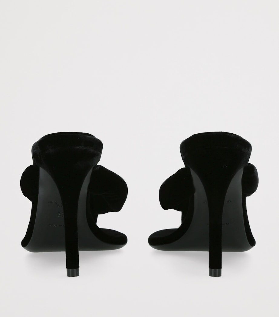 Velvet Thong Sandals 90 BLACK Image 2