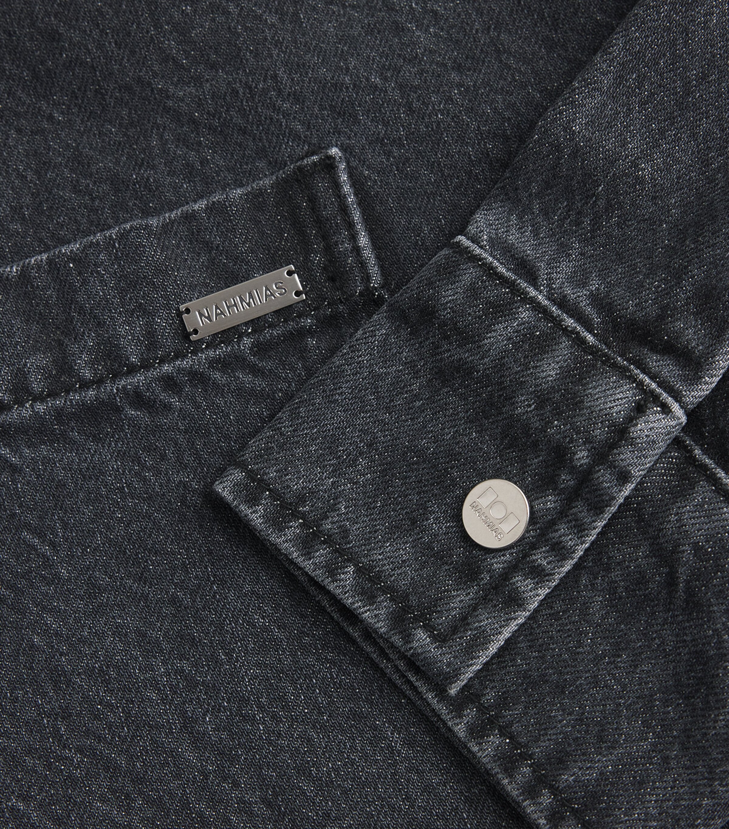 Denim Heart Patchwork Shirt HEART CHARCOAL WASH Image 5