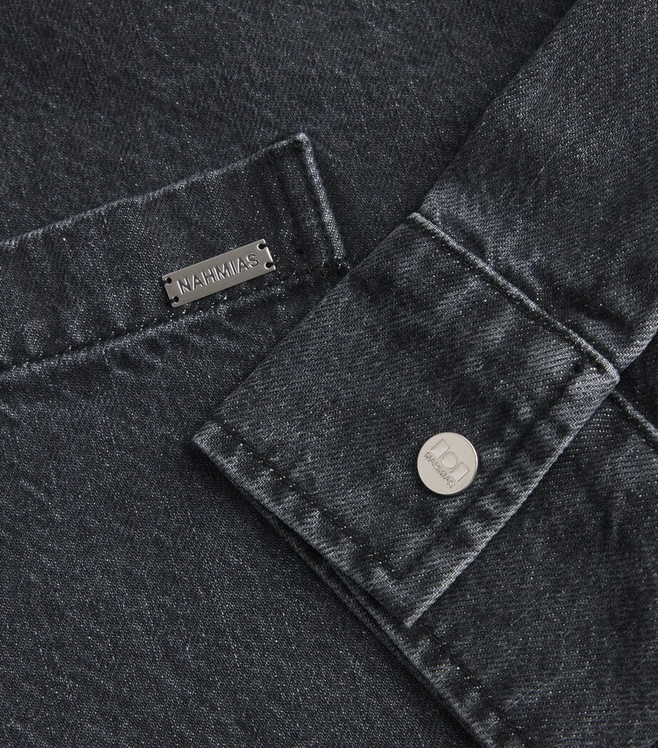 Denim Heart Patchwork Shirt HEART CHARCOAL WASH Image 5