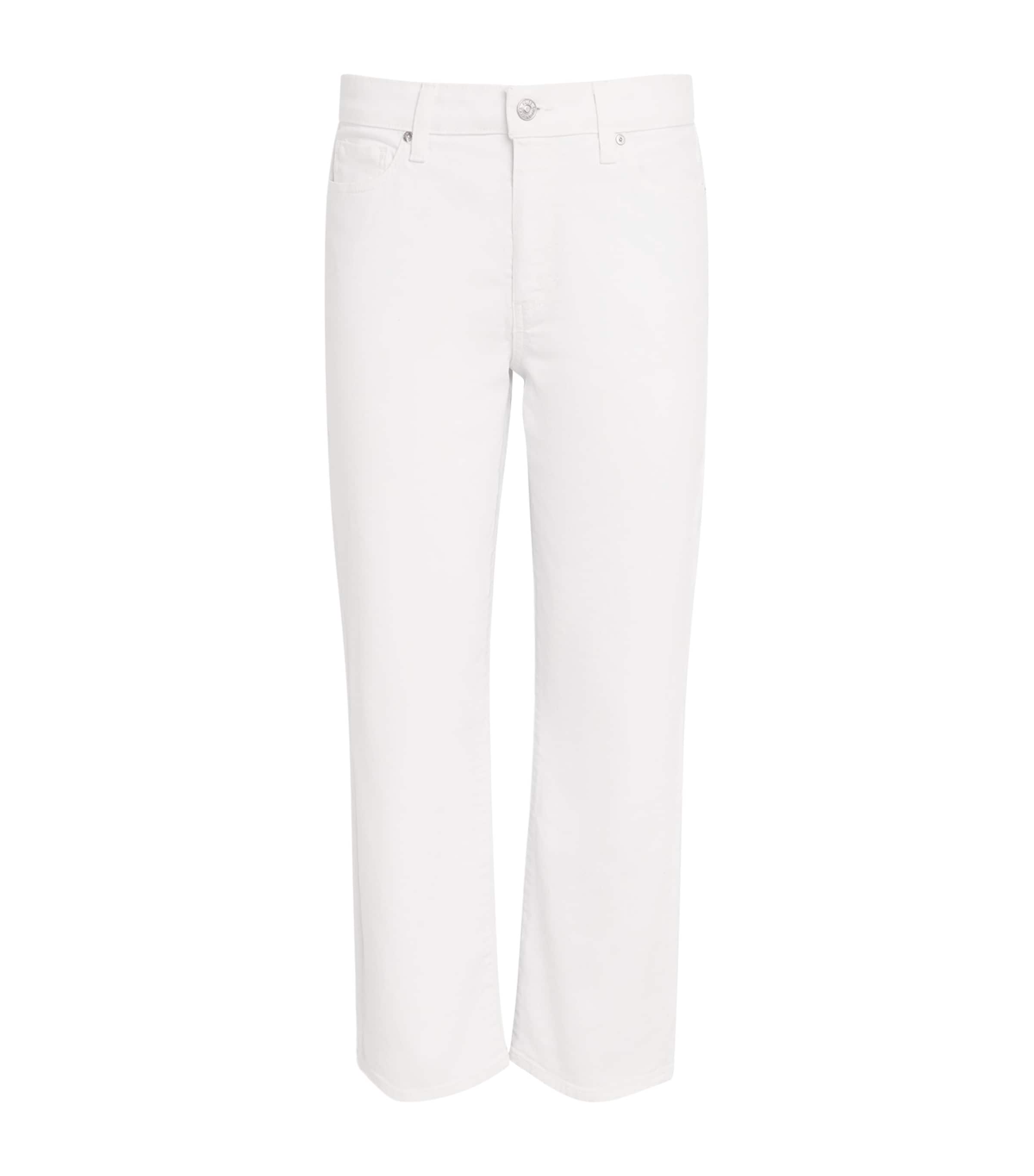 PAIGE Womens Mason Ankle Straight Jeans Crisp White Image 1
