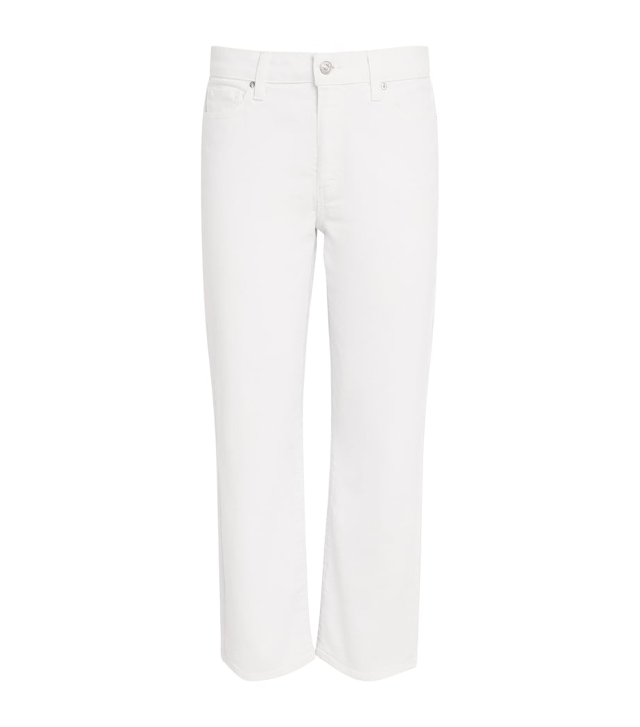 PAIGE Womens Mason Ankle Straight Jeans Crisp White Image 1