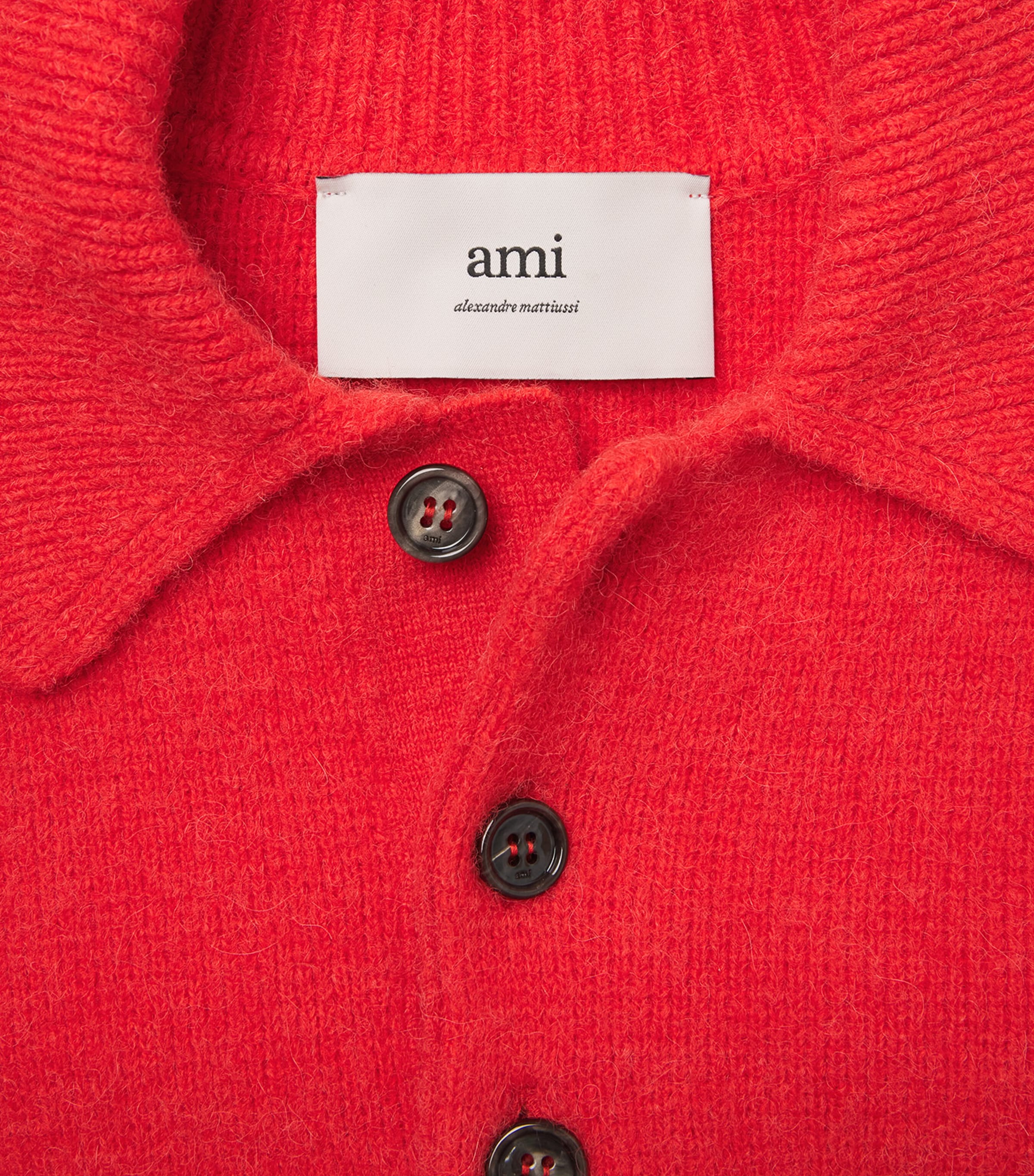 Alpaca-Blend Ami de Coeur Polo Sweater 6041 - ROUGE Image 5