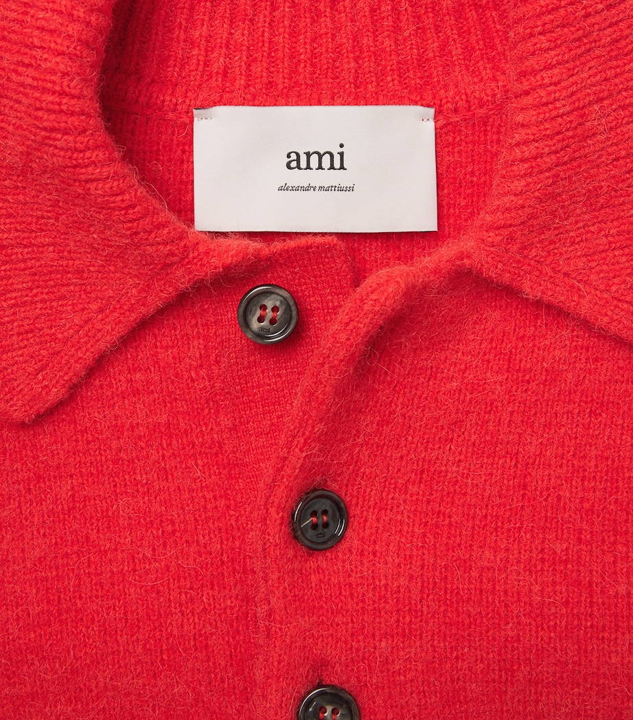 Alpaca-Blend Ami de Coeur Polo Sweater 6041 - ROUGE Image 5