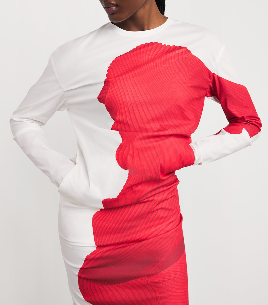 Knit As Represented Midi Dress RED Image 6