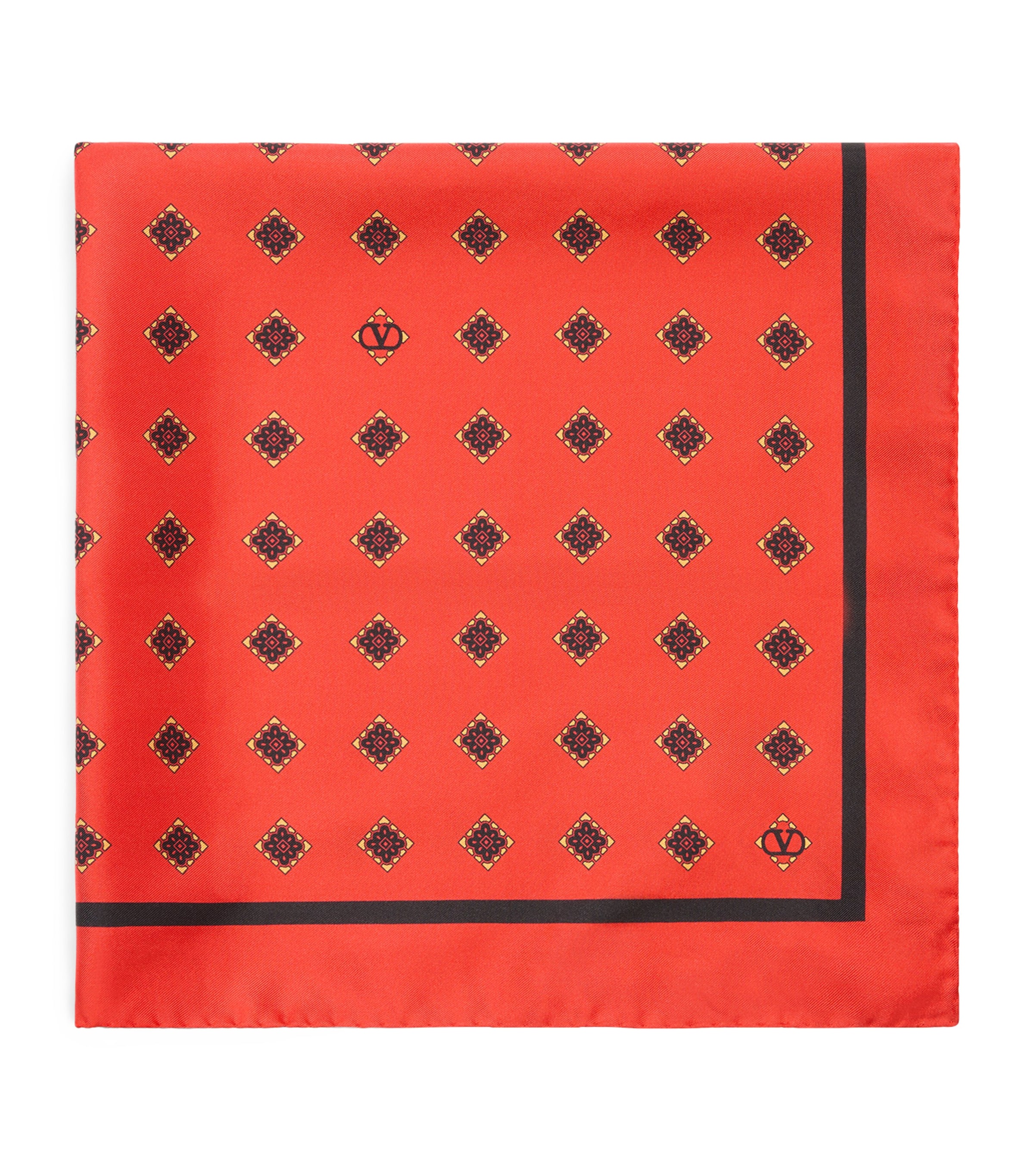 Valentino Garavani Silk Patterned Scarf | Men Accessories | Scarves | Designers | Valentino Garavani | Men Clothing | Knitwear | Cardigans | Women Clothing | Skirts | Mini Skirts | Women Shoes | Boots | Biker Boots