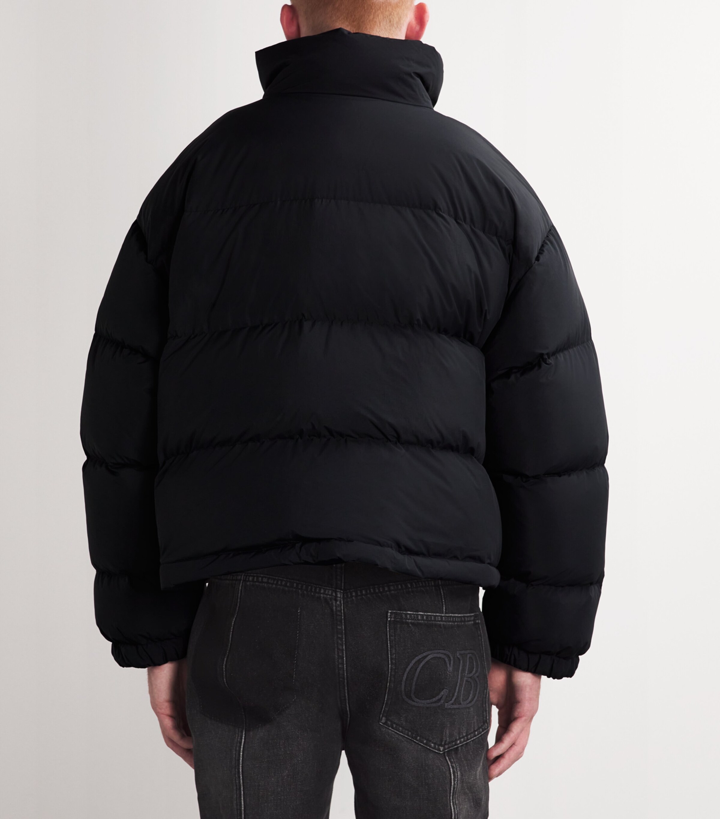 Down Cropped Puffer Jacket BLACK 000 Image 4