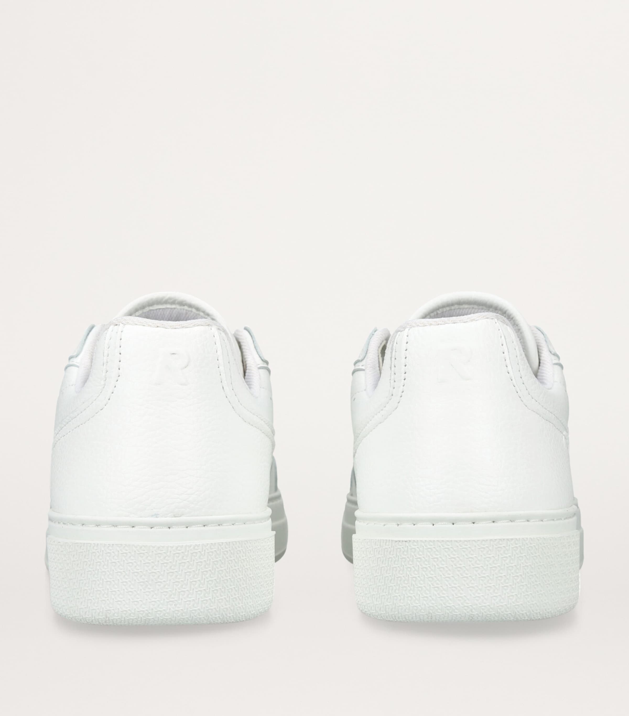 Tumbled Leather Initial Sneakers WHITE Image 2