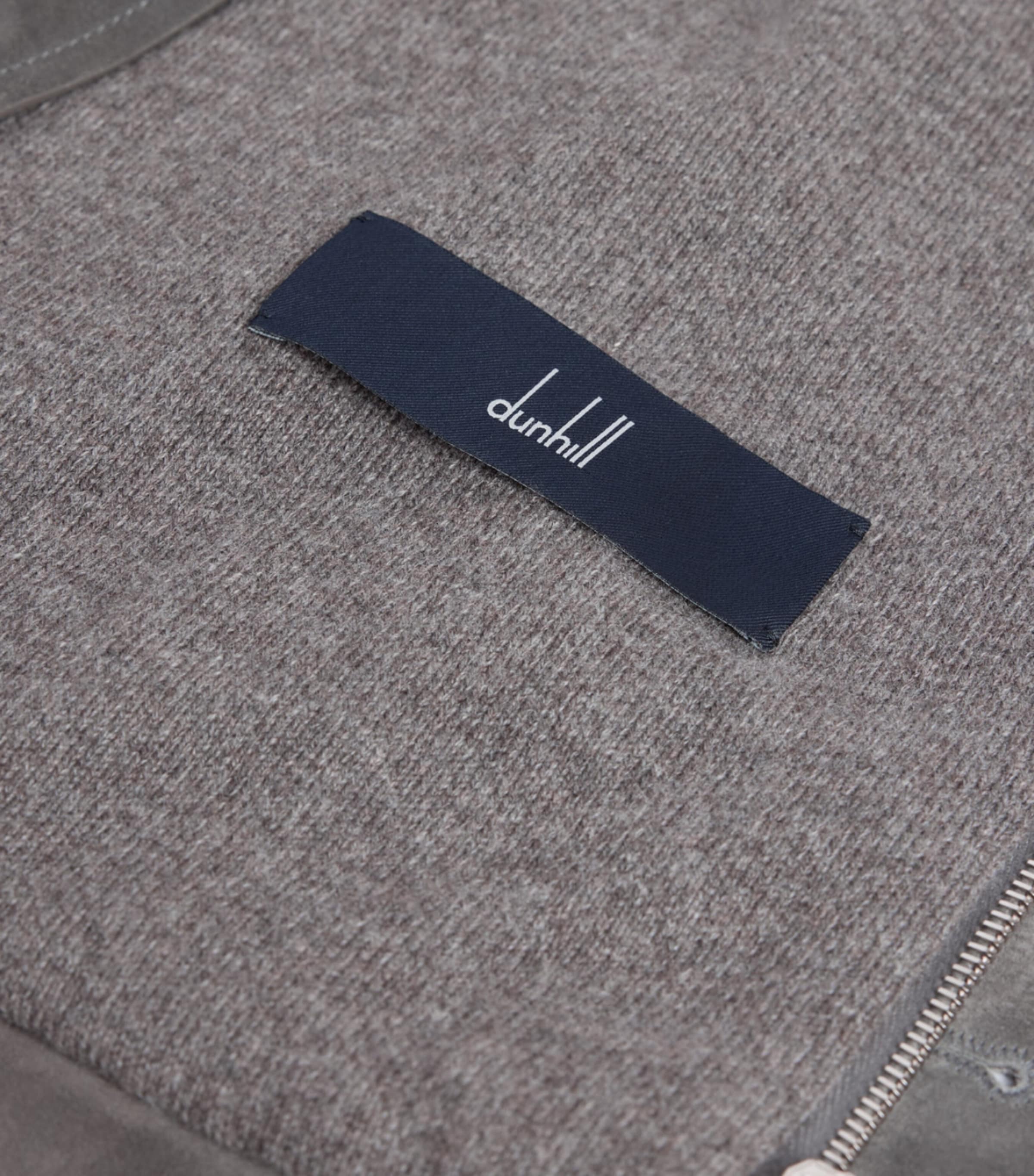 Dunhill Mens Suede-Cashmere Bomber Jacket Image 6