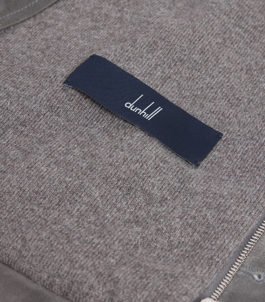 Dunhill Mens Suede-Cashmere Bomber Jacket Image 6