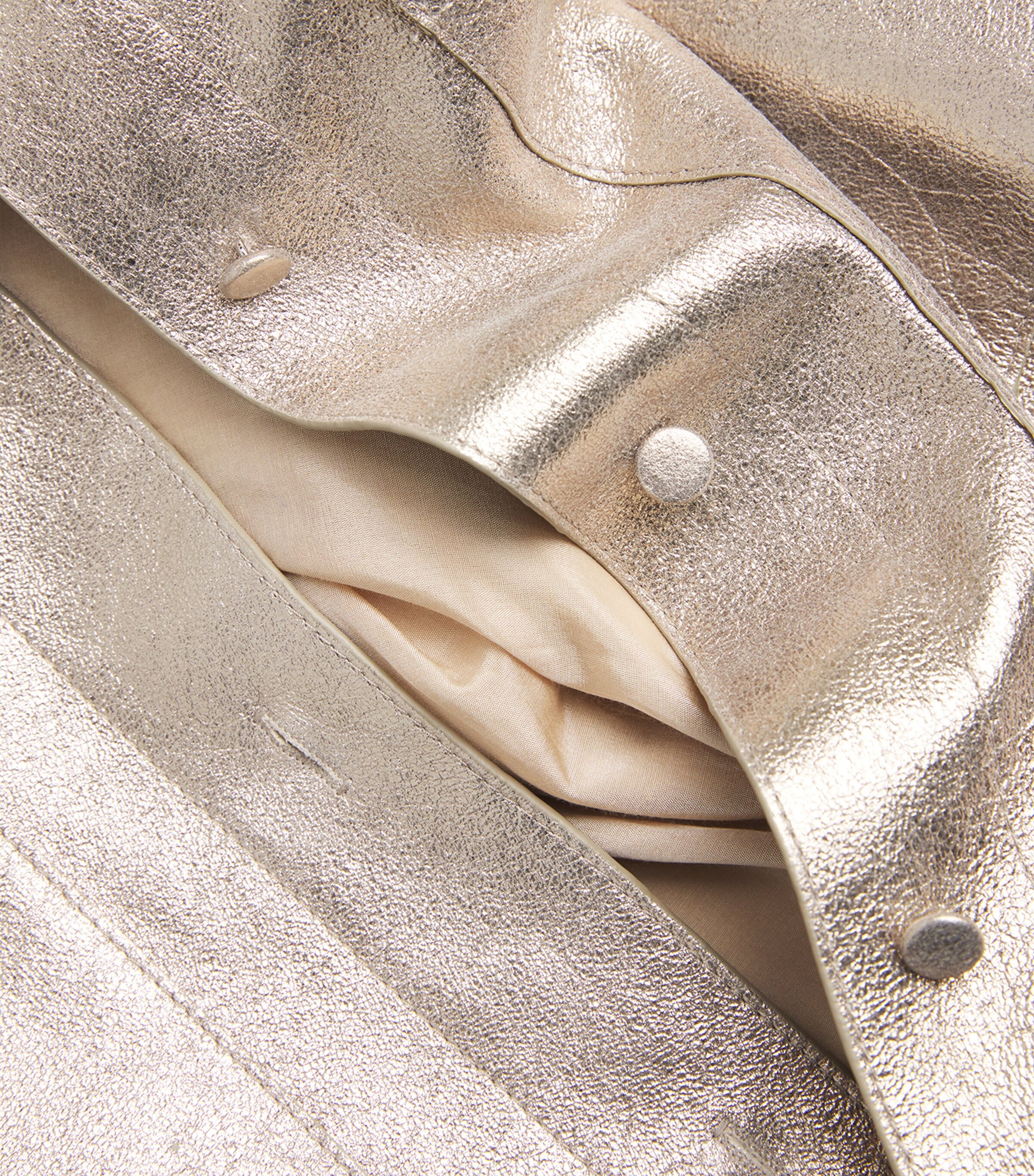 Suede Metallic Cropped Shirt NATURAL METALLIC Image 5