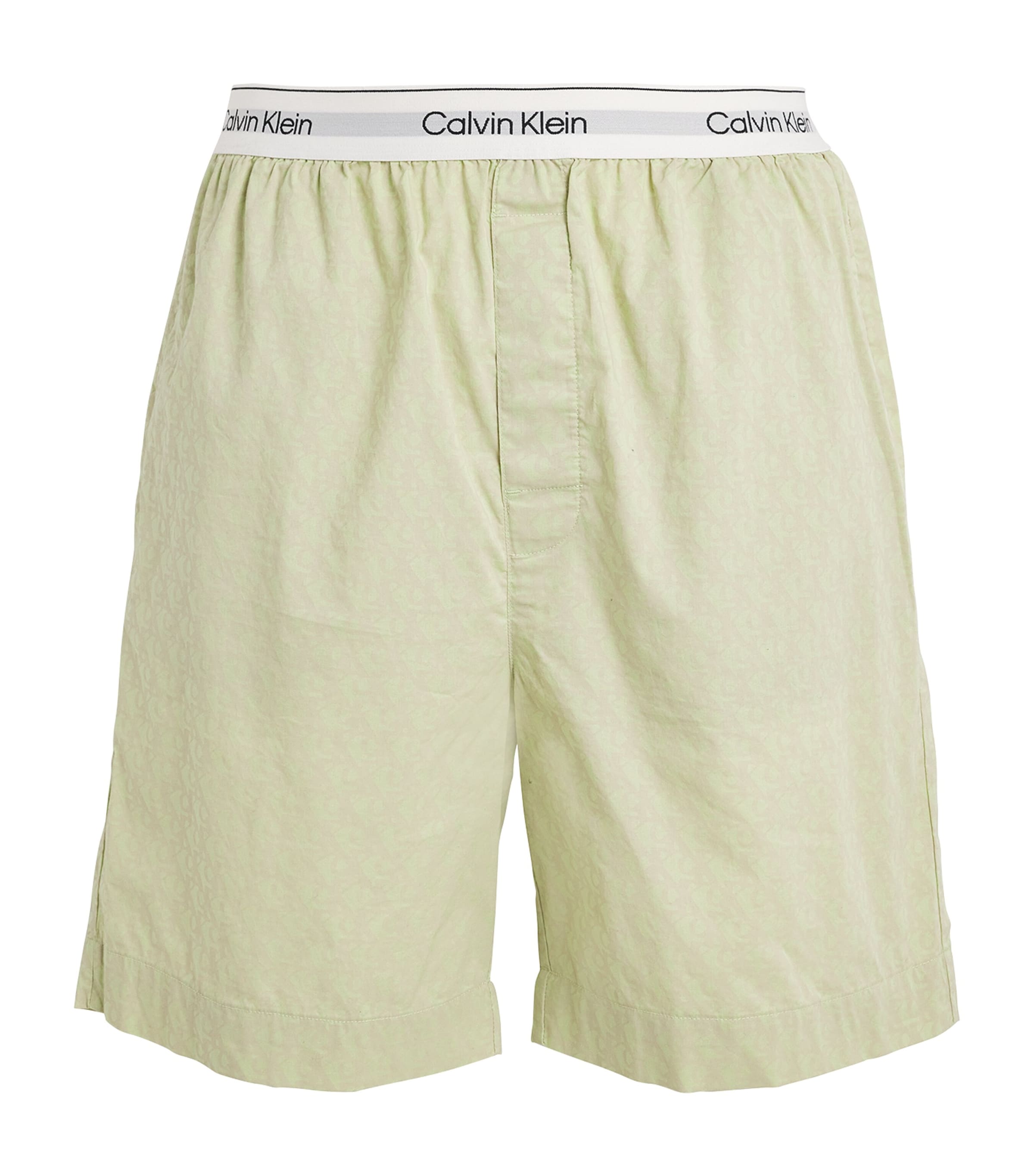 Calvin Klein Cotton Lounge Shorts In Green