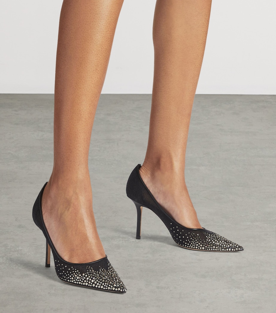Jimmy Choo Love 85 Embellished Pumps Black/black Image 2