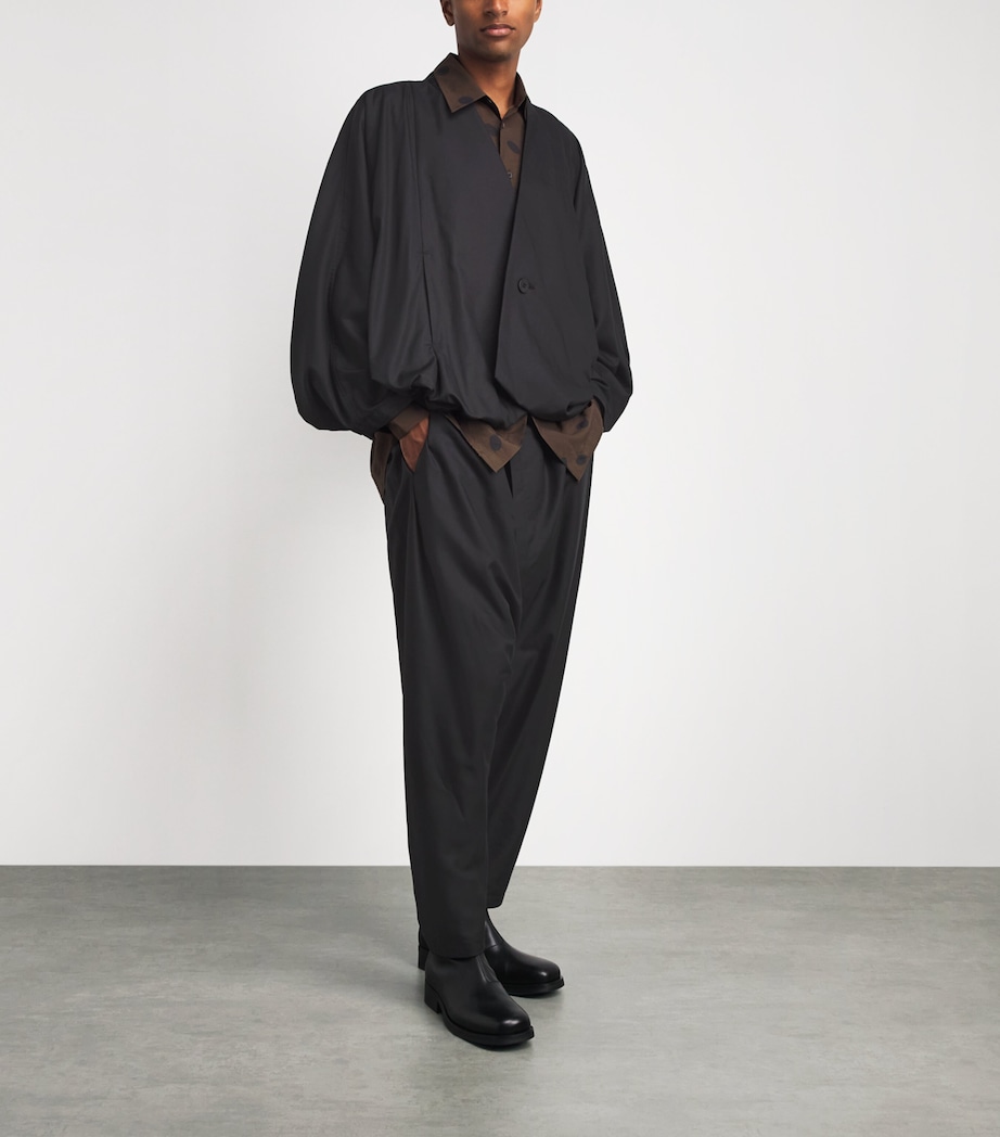 IM MEN Mens Swing Tapered Trousers Black Image 2