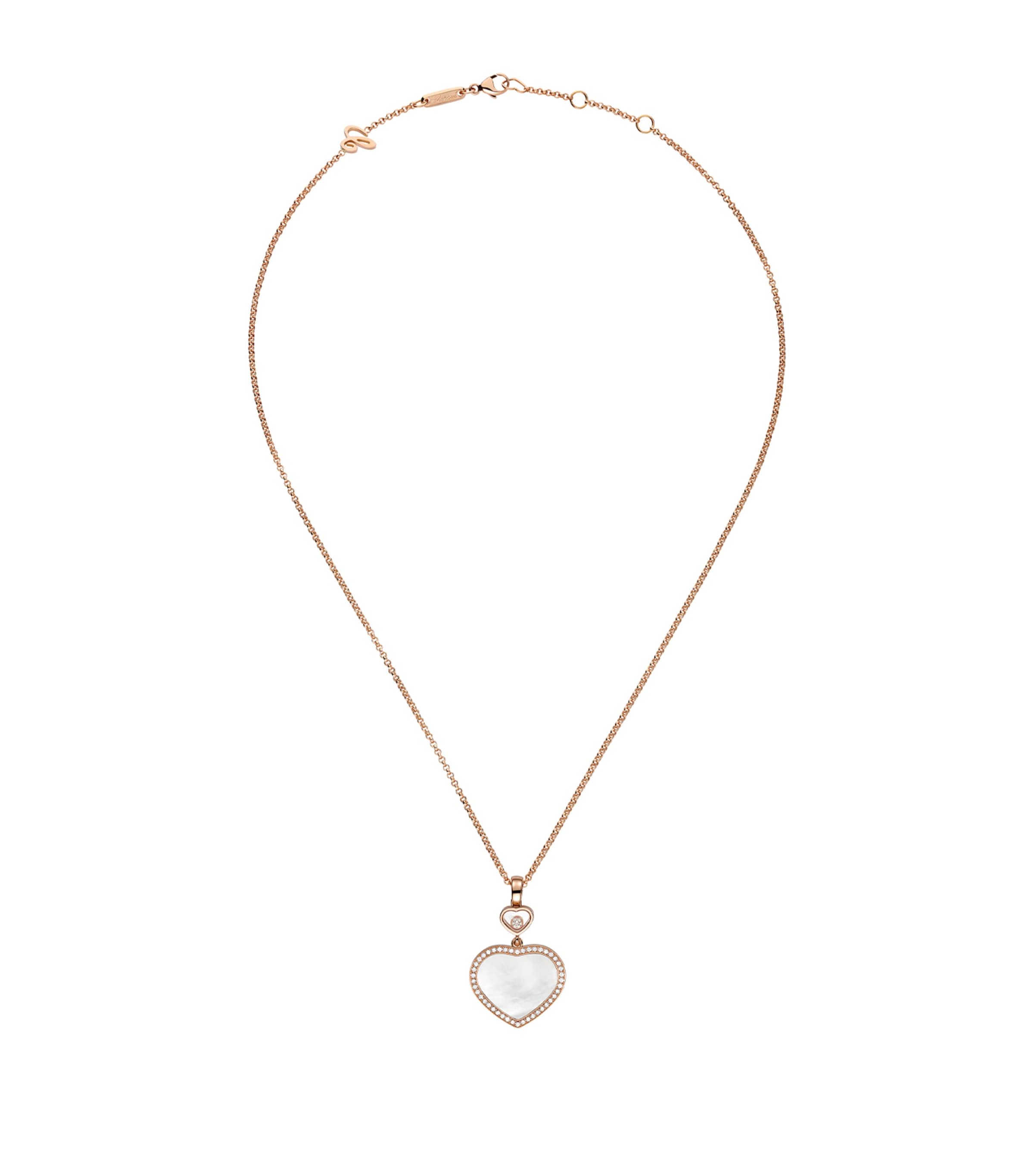Chopard Rose Gold and Diamond Happy Hearts Pendant Rose Gold Image 2