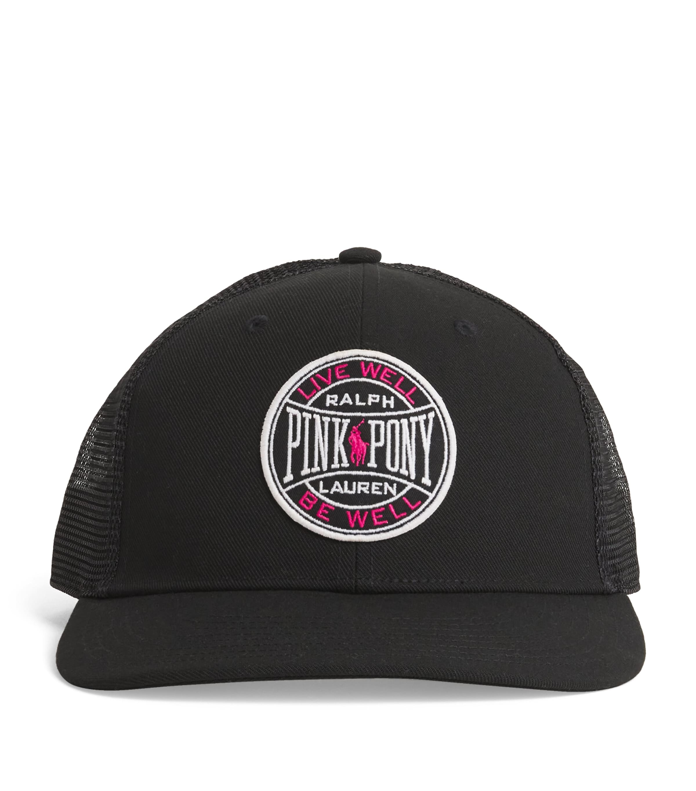 Polo Ralph Lauren Pink Pony Cap In Black