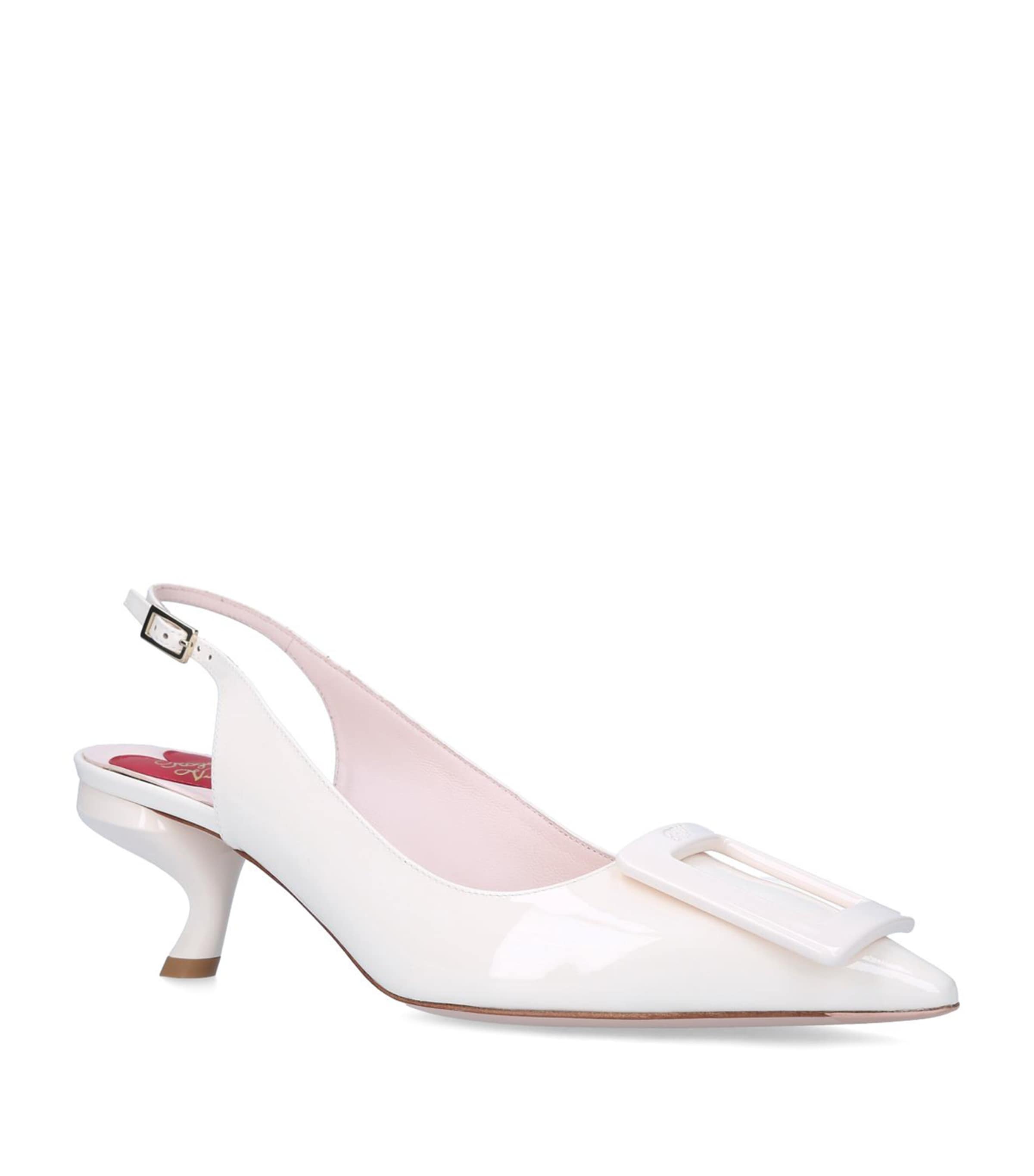 Roger Vivier Virgule Slingback Pumps 55 Bone Image 1