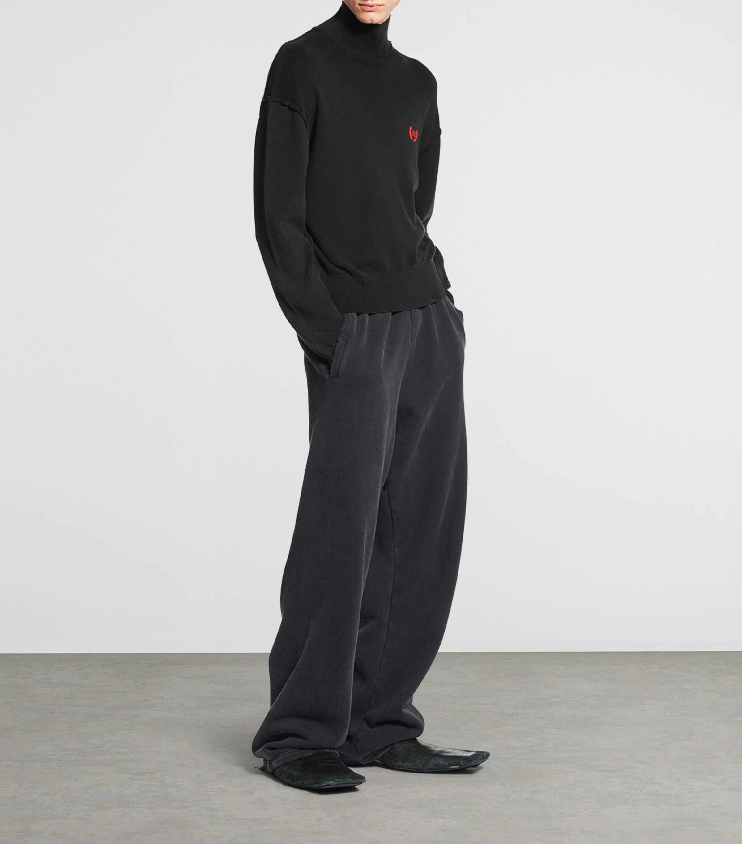 Balenciaga Mens Cotton-Silk Oversized Sweater Image 4
