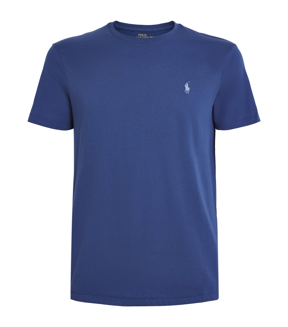 Cotton Polo Pony T-Shirt BLUE Image 1