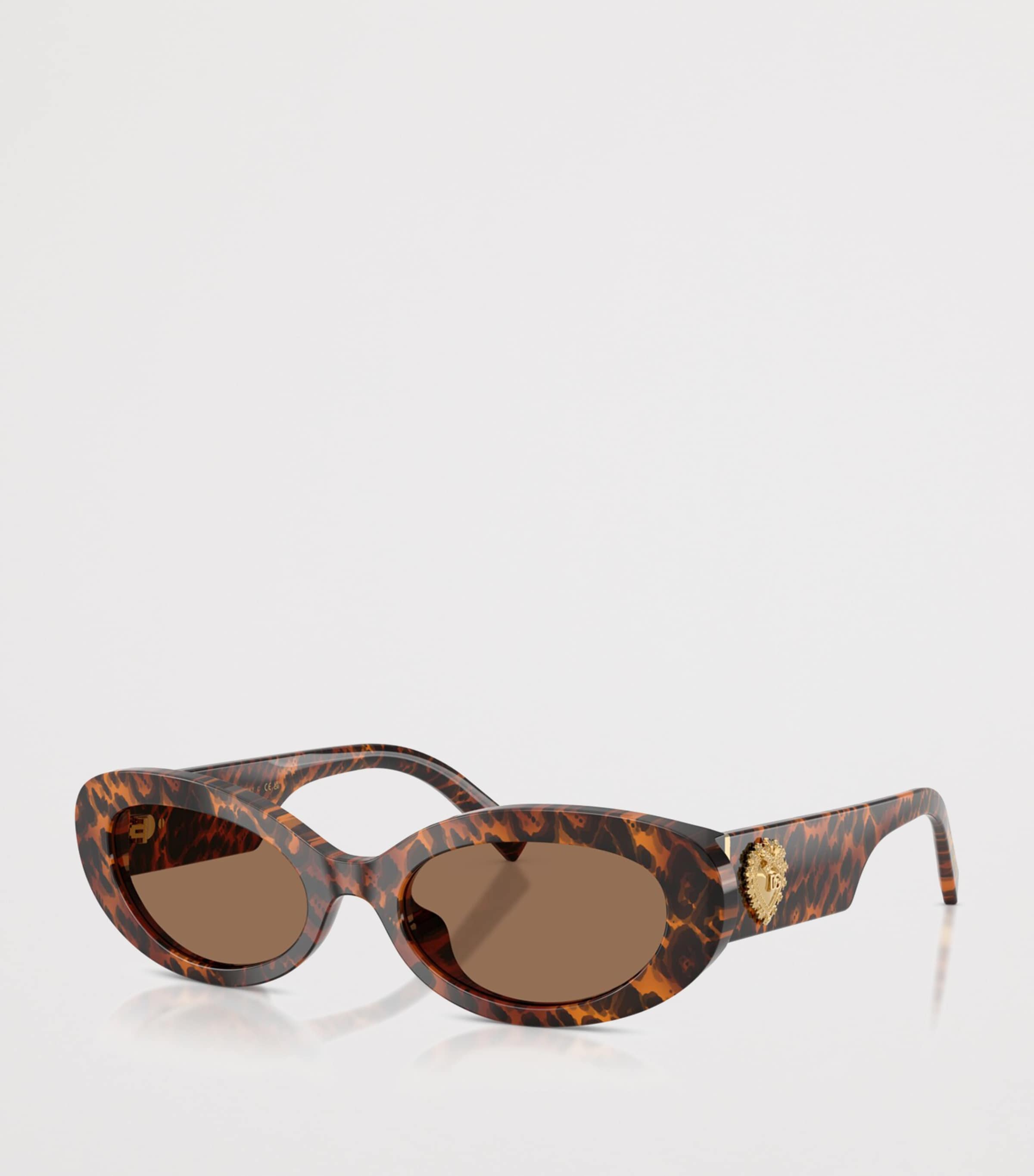 Dolce&Gabbana Tortoiseshell Oval Sunglasses Brown Image 2
