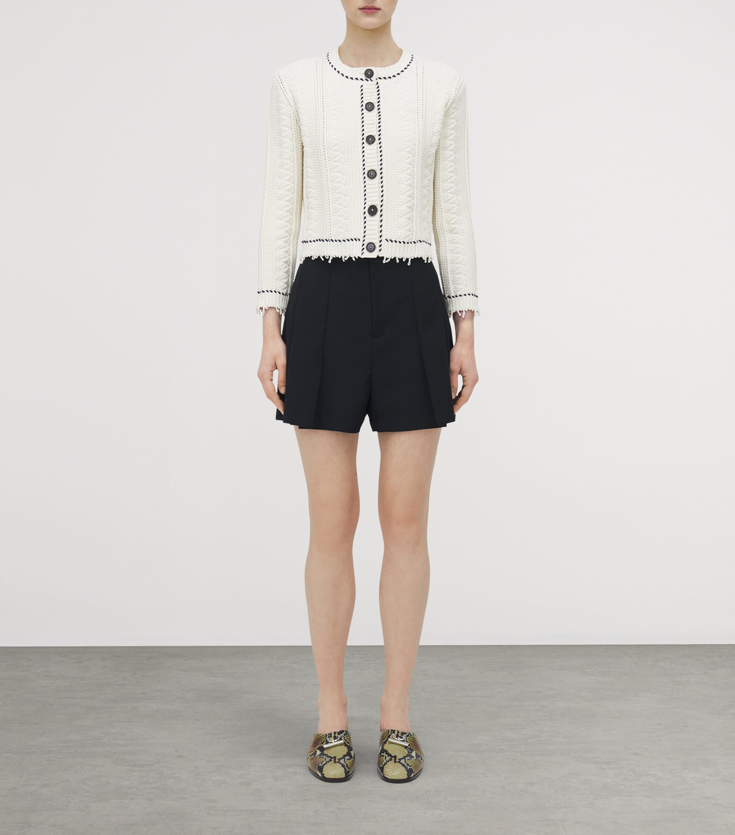 Textured Frayed Cardigan 9284 Image 2