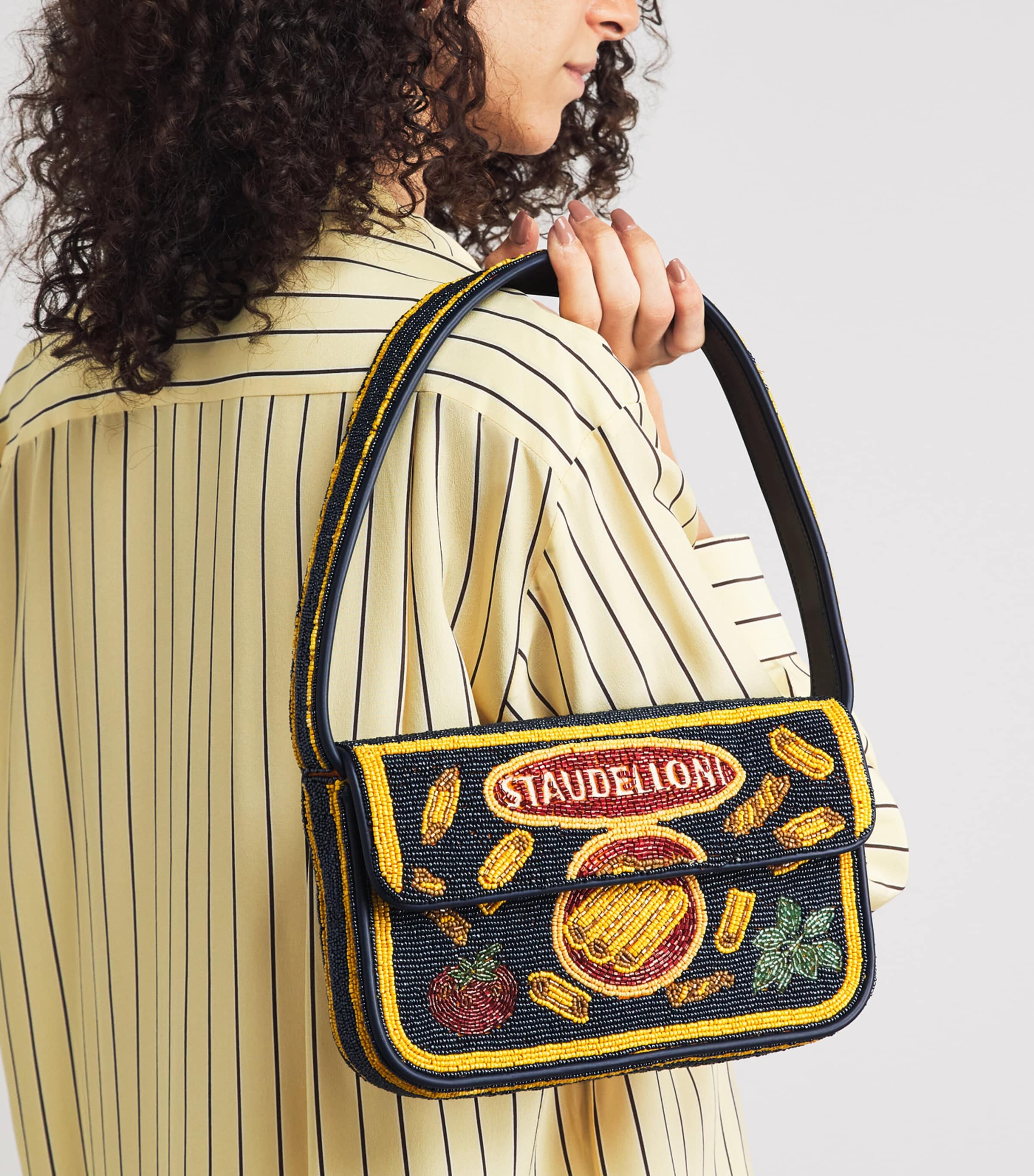 STAUD Beaded Tommy Shoulder Bag Psta Staudelloni Image 2