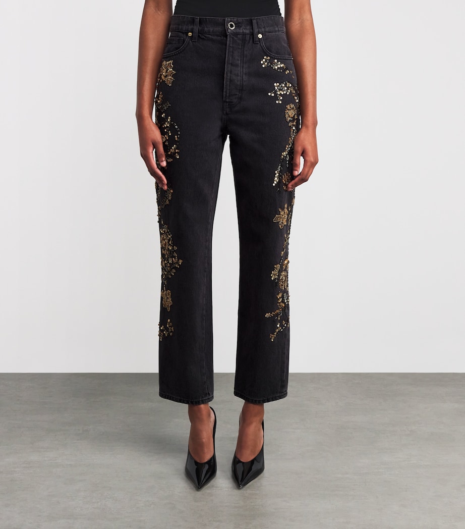 Embellished Daniela Straight Jeans WA_ON WASHED ONYX Image 3