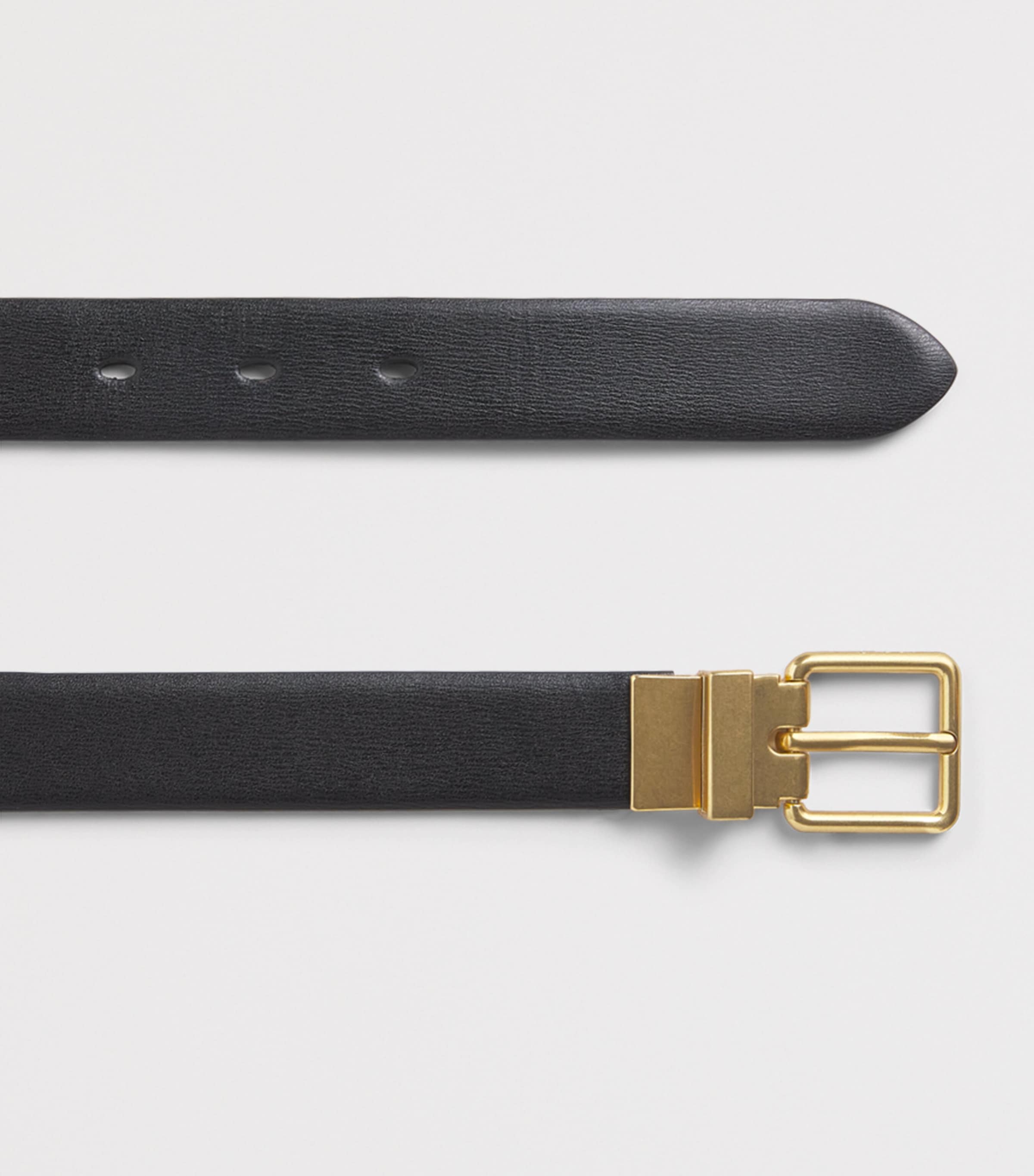 Leather Reversible Belt BLACK/DARK CINNAMON Image 3