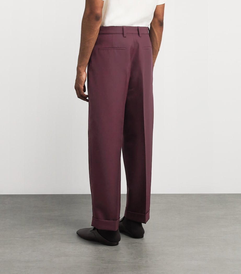 Wool Belted Trousers ORCHID Image 4