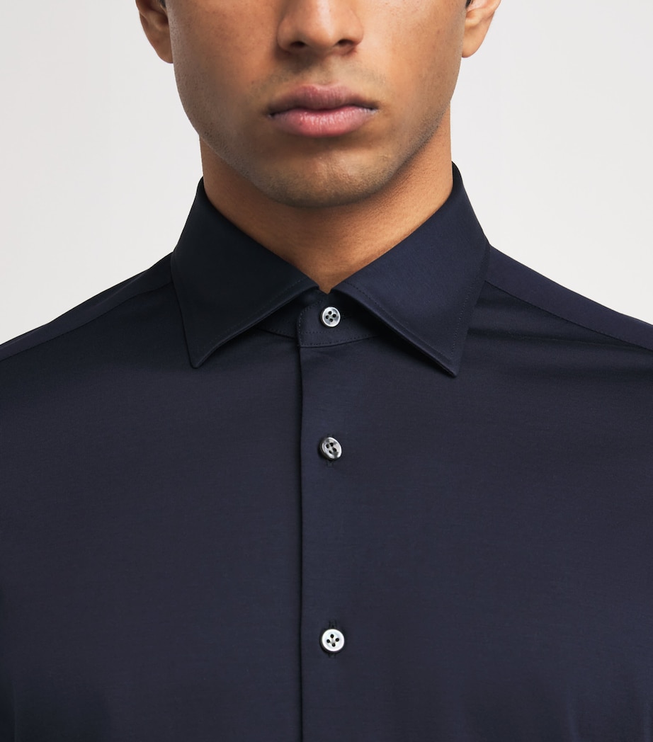 Cotton Effortless Shirt 01 BLUE NAVY Image 6