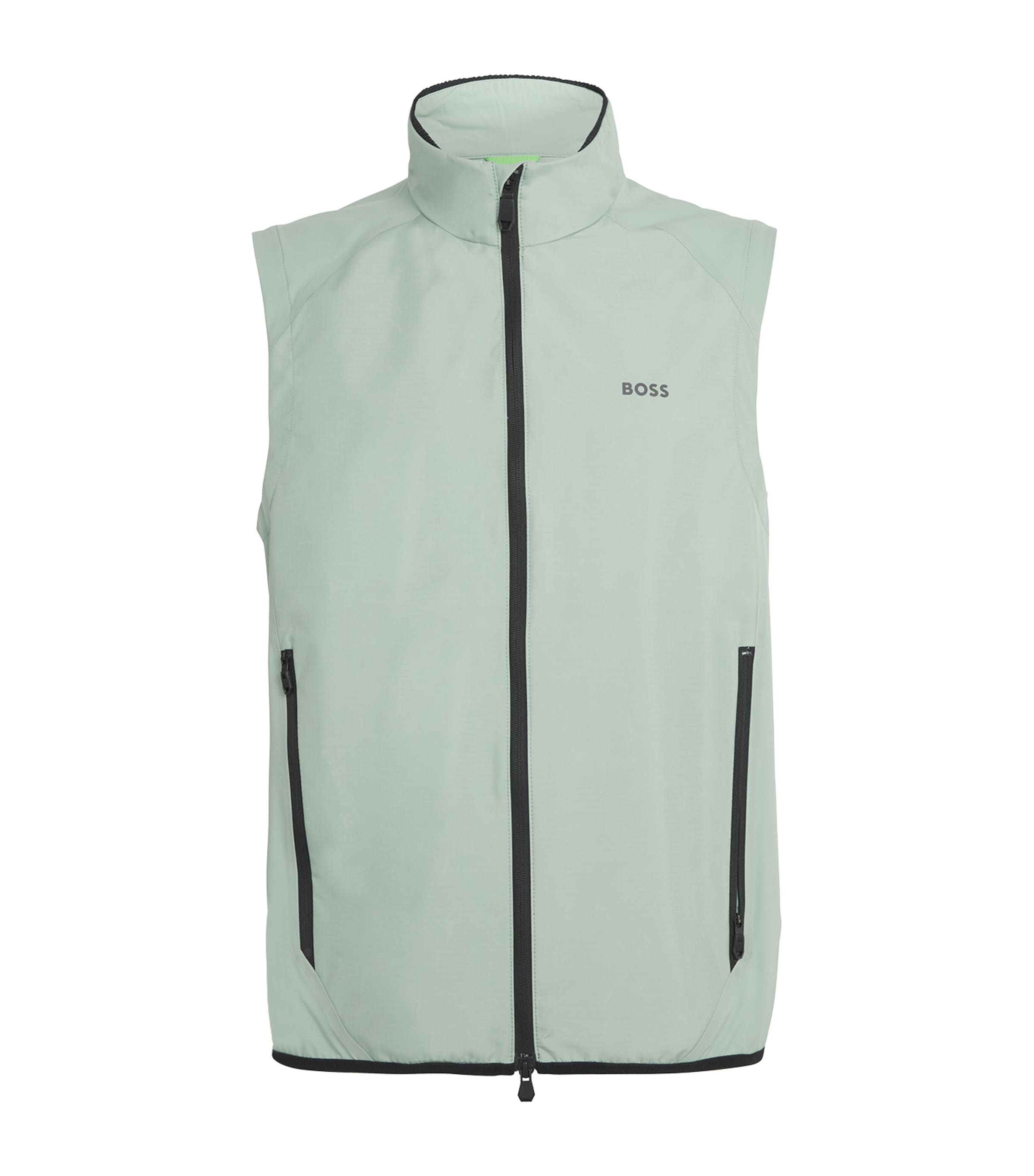 Shop Hugo Boss Water-repellent Gilet In Green