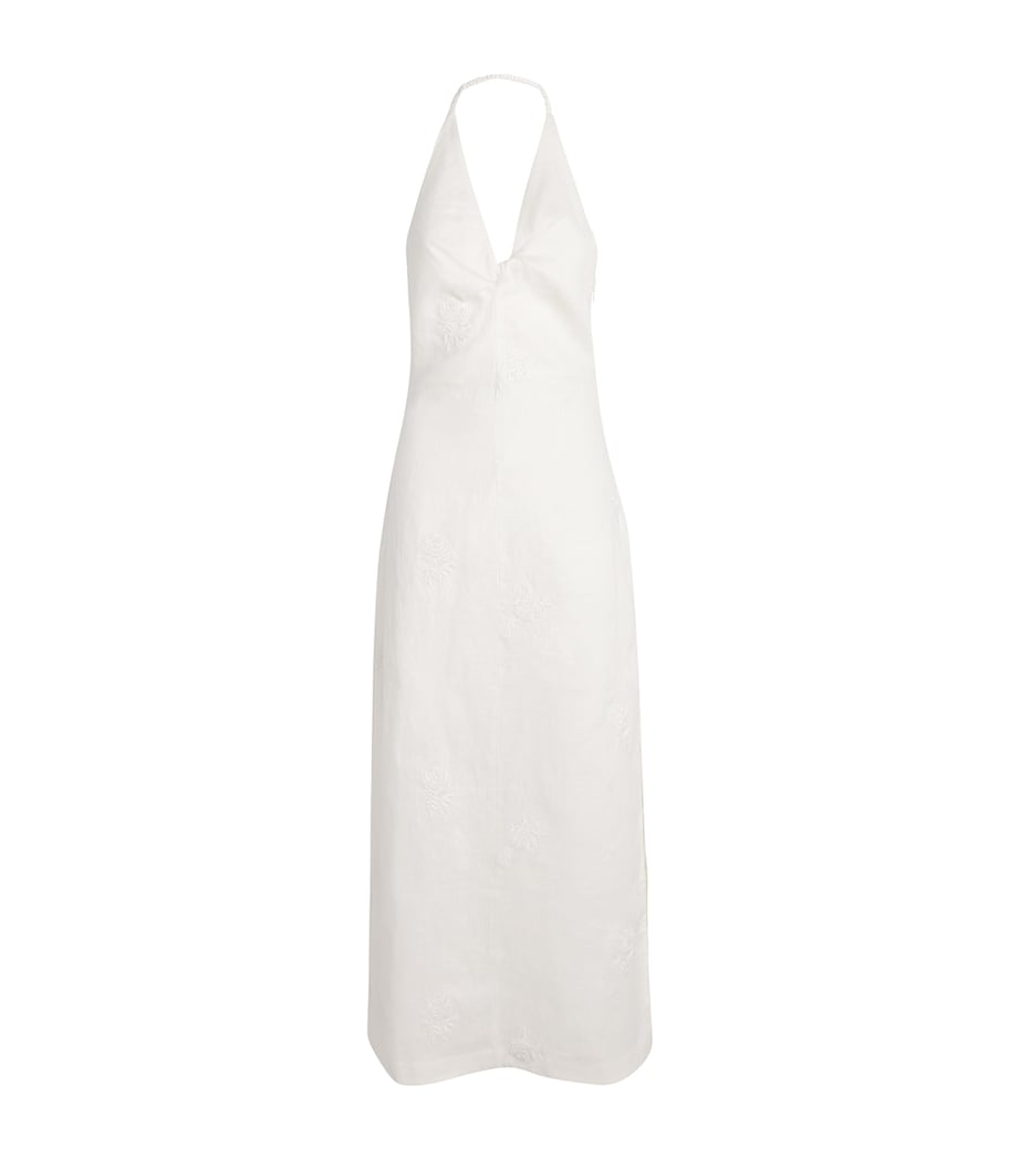 Linen Alessandra Midi Dress IVORY Image 1