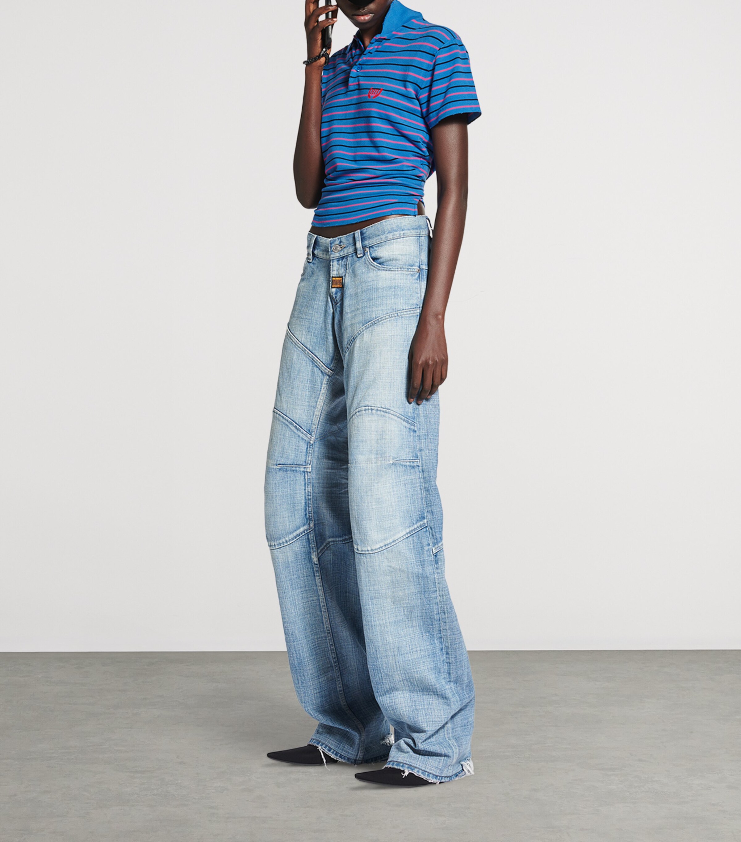 Balenciaga Blue Laurel Classic Polo Shirt | Harrods US