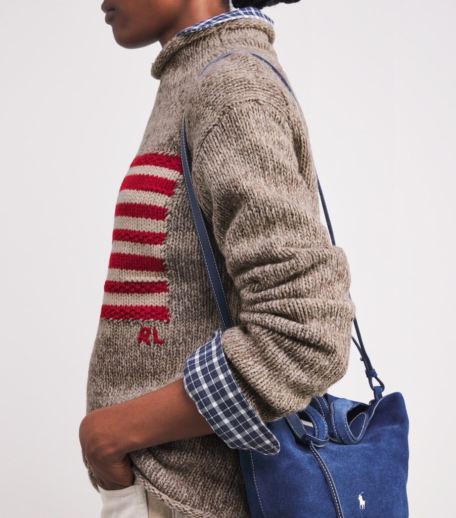 Wool-Blend Flag Rollneck Sweater NATURAL MULTI Image 7