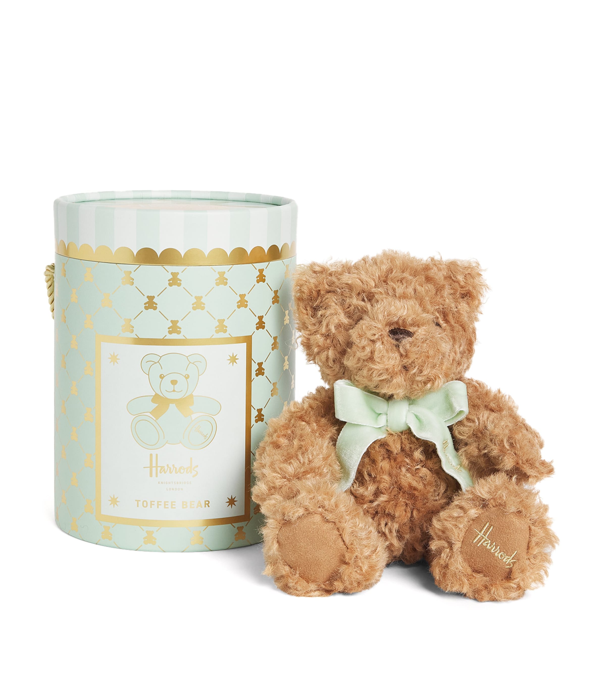 Harrods Toffee Bear (16cm) Green Image 1