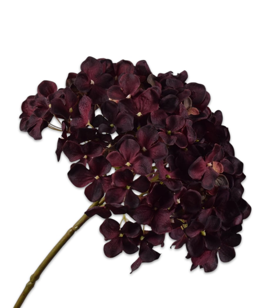 Silk-ka Artificial Hydrangea Flower Burgundy Image 1
