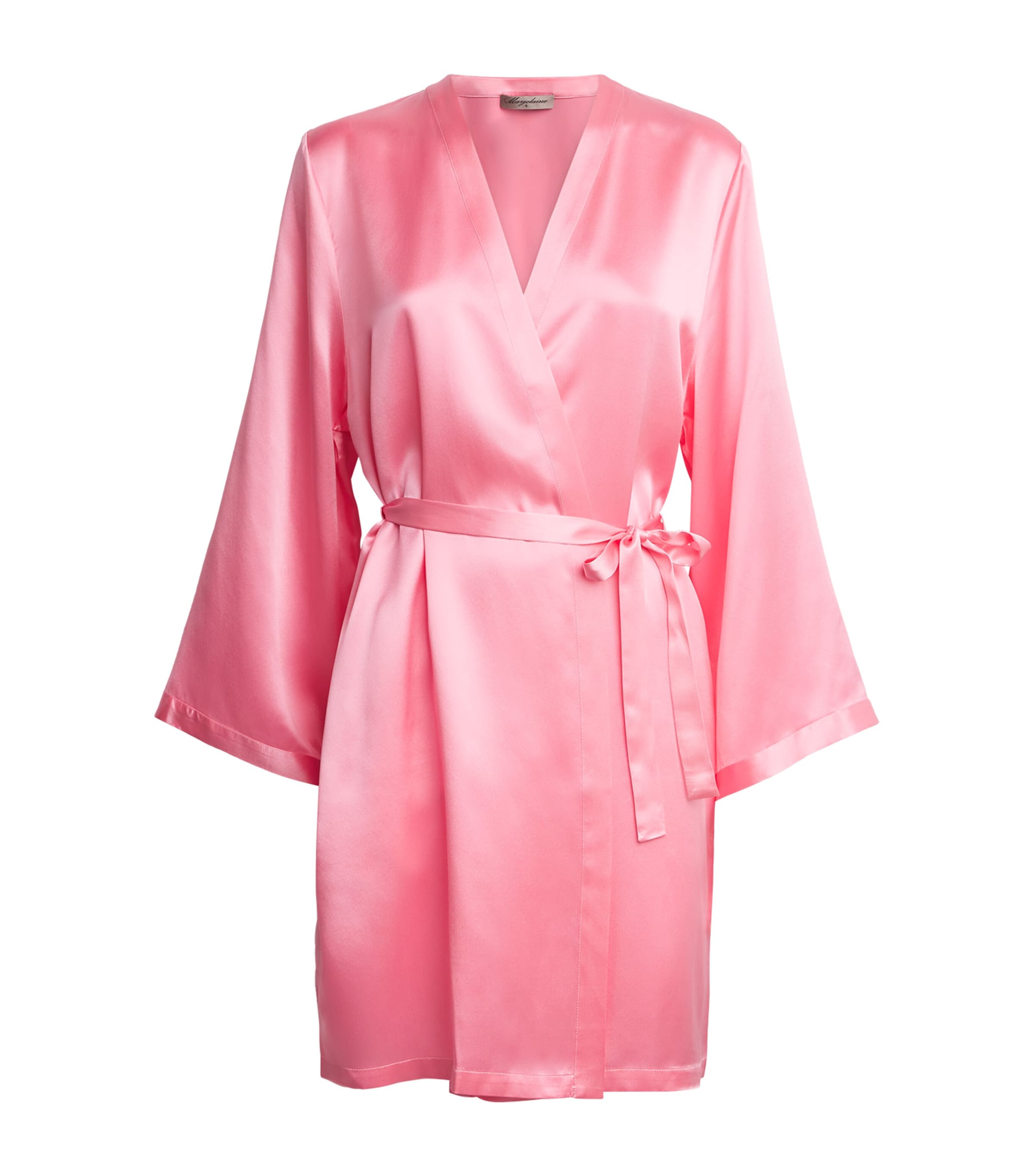 Marjolaine Womens Silk Robe Blush Image 1