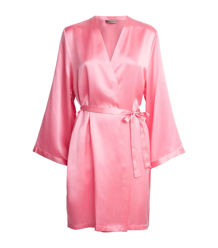 Marjolaine Womens Silk Robe Blush Image 1