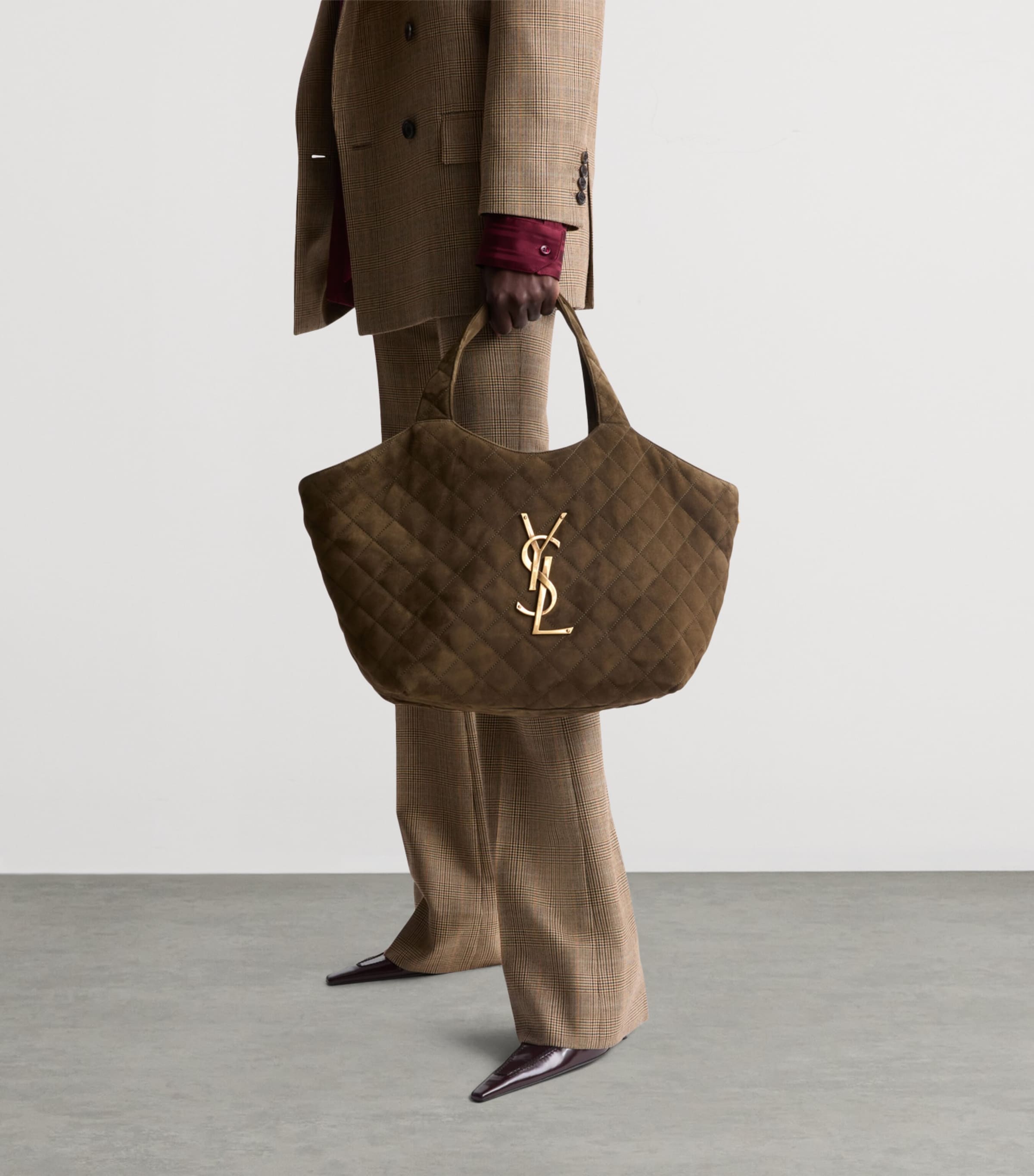 Saint Laurent Medium Suede Icare Tote Bag Image 2