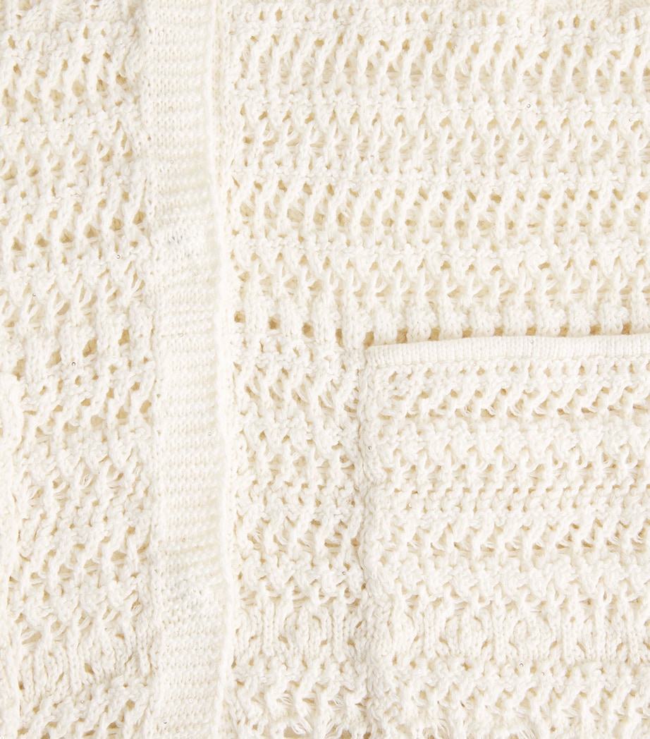 Fabiana Filippi Womens Cotton-Blend Cardigan Bianco Image 6